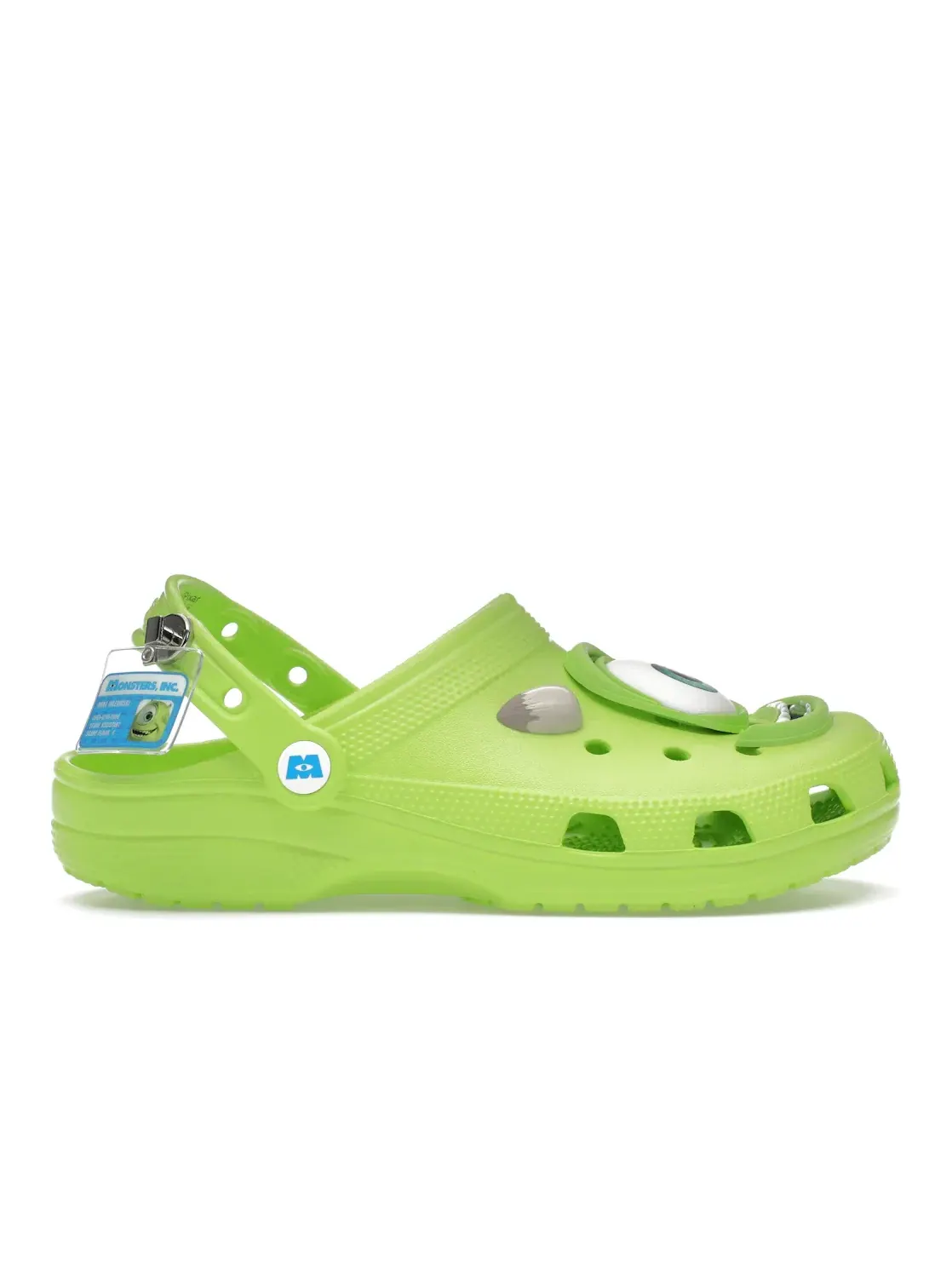 Мужские клоги с принтом Mike Wazowski Crocs — изображение 1 из 4, зеленый