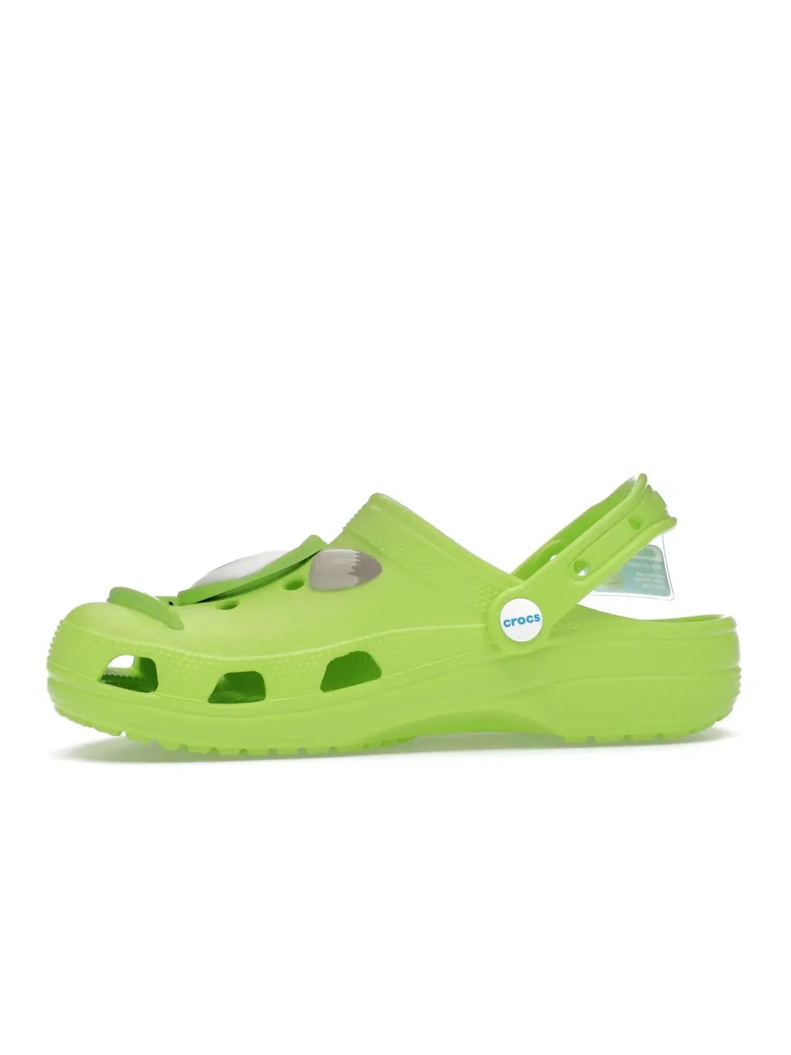 Мужские клоги с принтом Mike Wazowski Crocs — изображение 3 из 4, зеленый