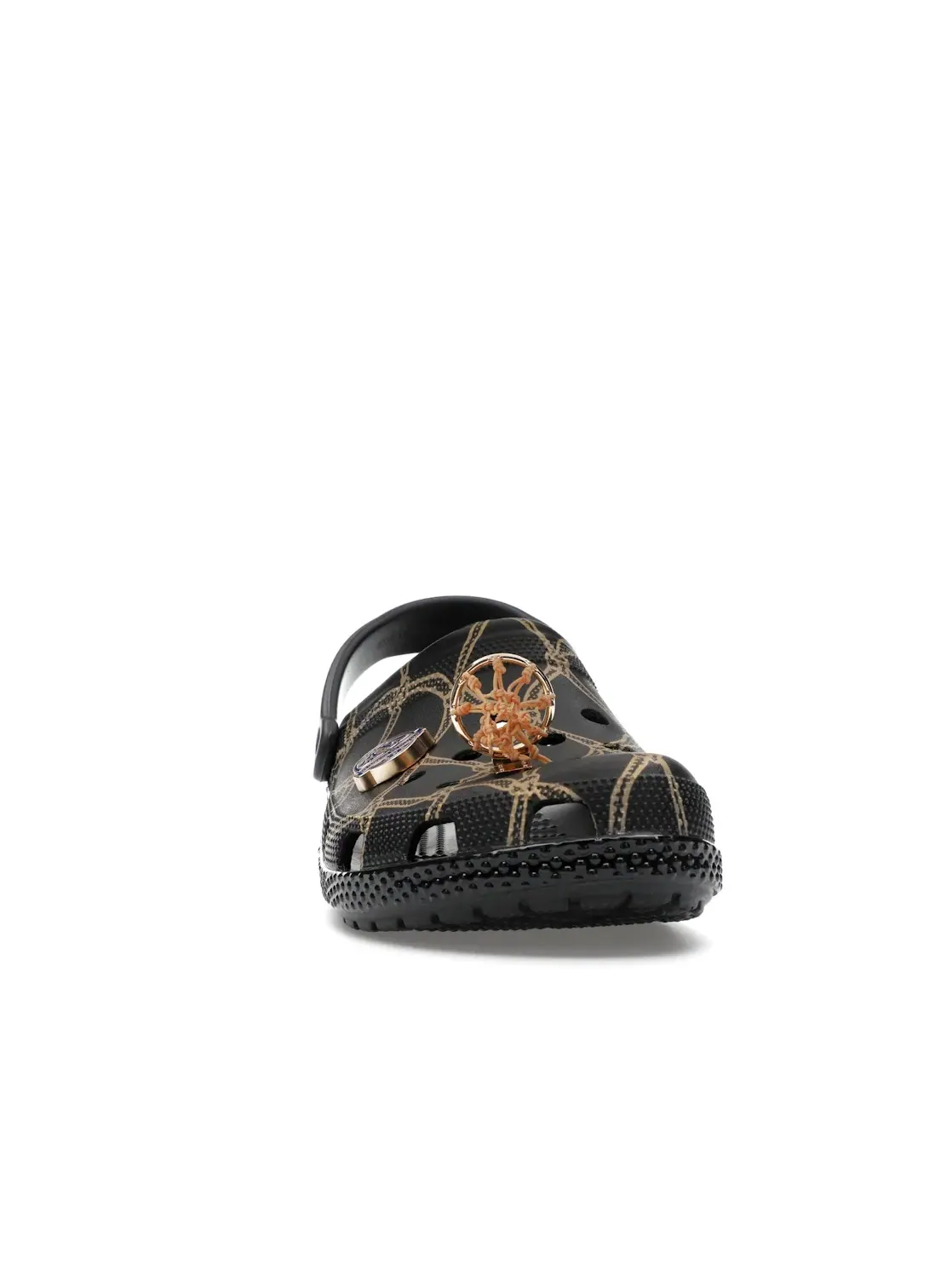 Мужские сабо с перфорацией Crocs Classic Clog Crocs — изображение 2 из 4, черный/золотистый