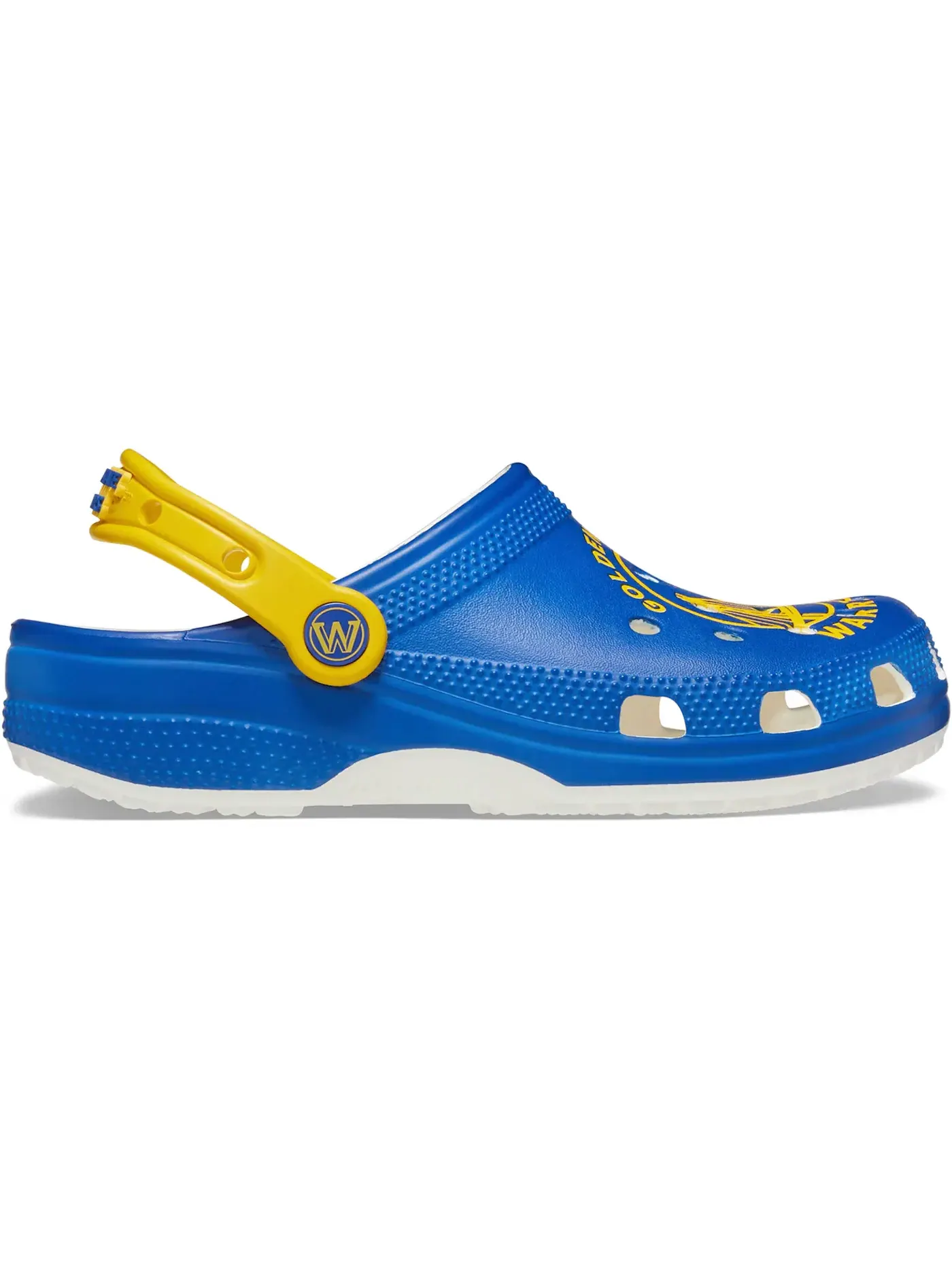 Мужские сабо-кроксы с принтом NBA Golden State Warriors Crocs Classic Clog Crocs — изображение 1 из 2, белый