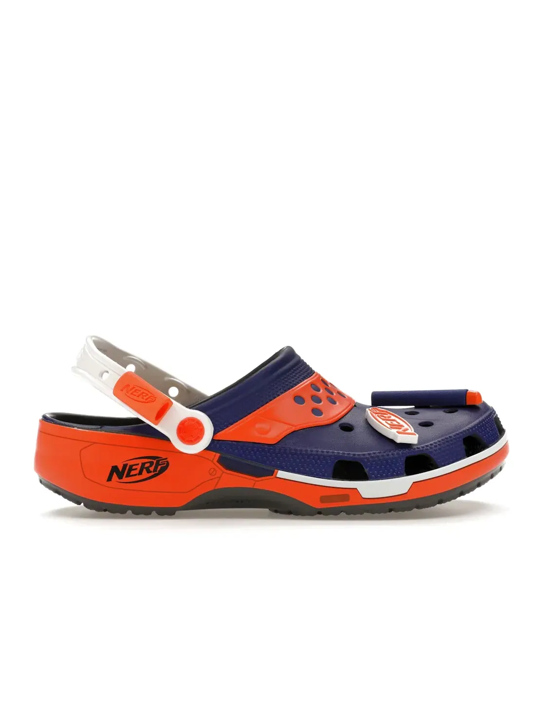 Мужские клоги Nerf Blaster Dart Crocs — изображение 1 из 4, серый/синий/оранжевый