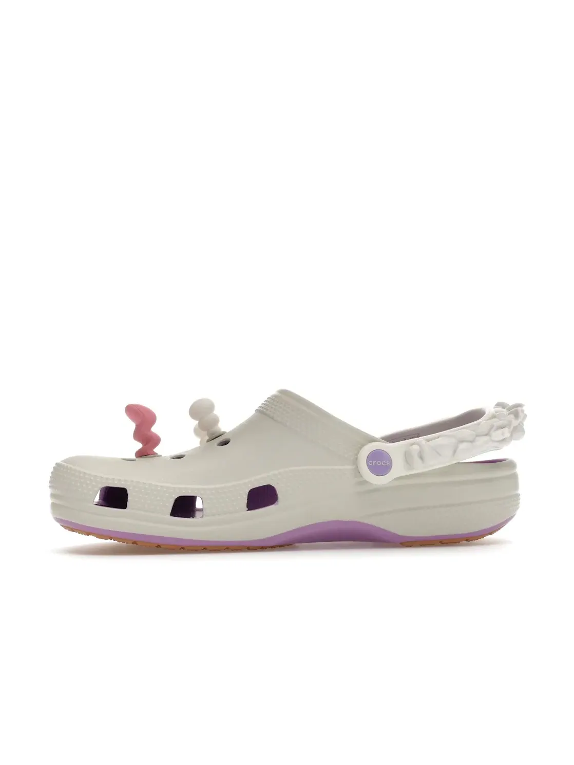 Мужские сабо Crocs Classic Clog ONE PIECE x atmos Luffy Gear 5 — изображение 3 из 4, белый/фиолетовый