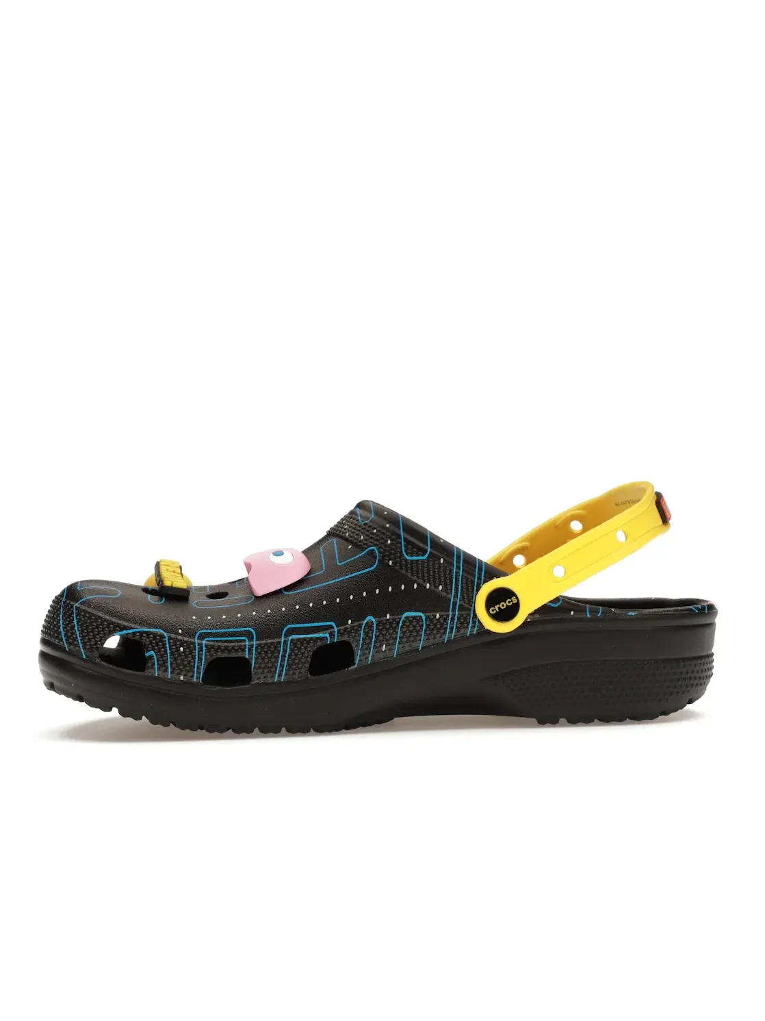 Мужские сабо с принтом Pac-Man Classic Clog Crocs — изображение 3 из 4, черный