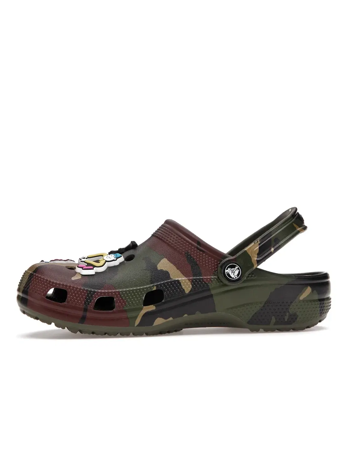 Мужские сабо с камуфляжным принтом Crocs Classic Clog Crocs — изображение 3 из 4, зеленый