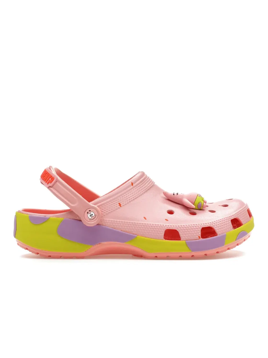 Мужские сабо с принтом Patrick Star Crocs — изображение 1 из 4, розовый/зеленый