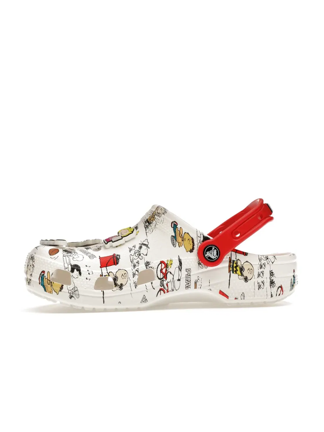 Мужские сабо Classic Clog Crocs — изображение 3 из 4, белый/красный