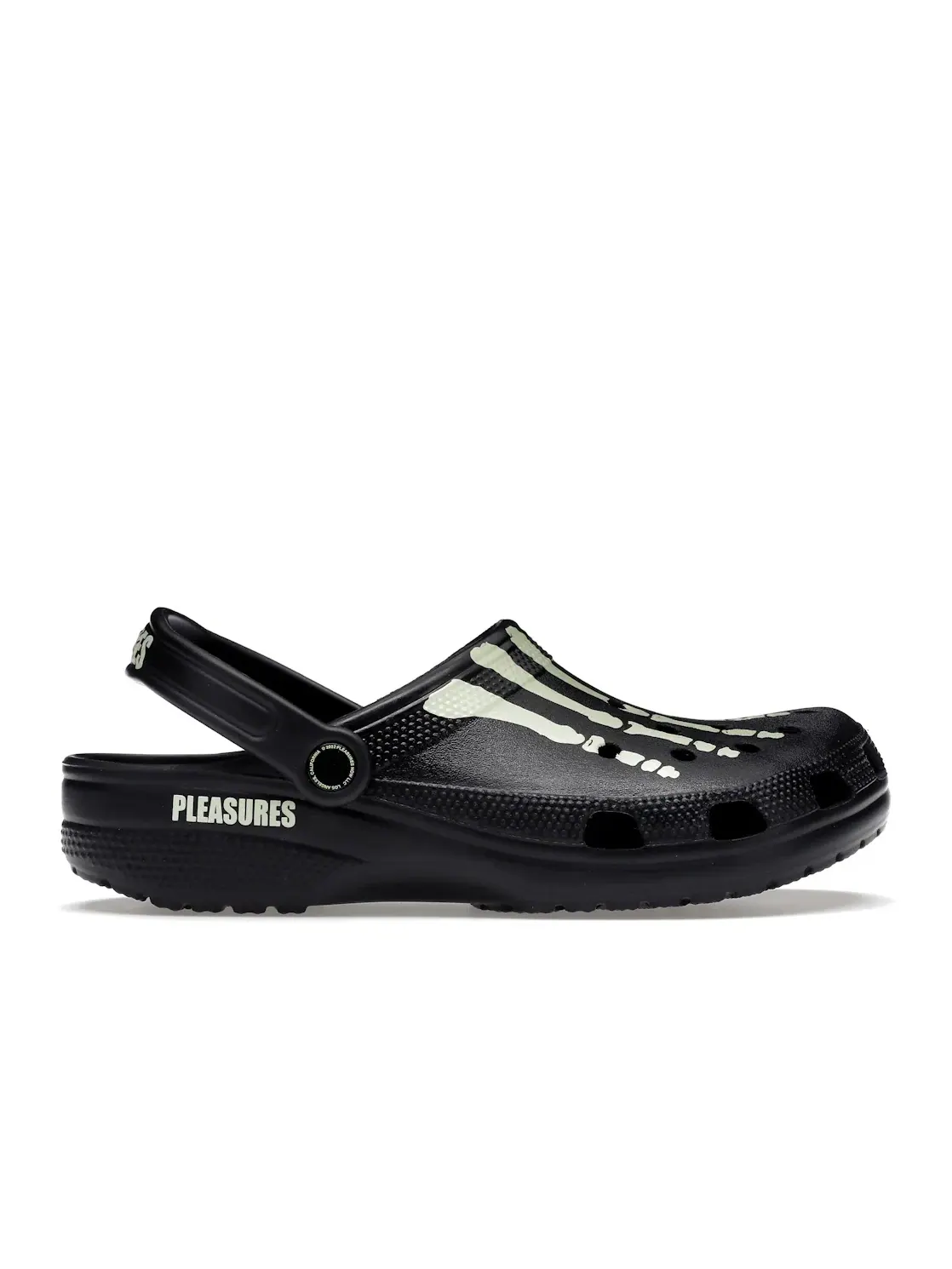 Мужские сабо-клоги с принтом скелета Crocs Classic Clog — изображение 1 из 4, черный