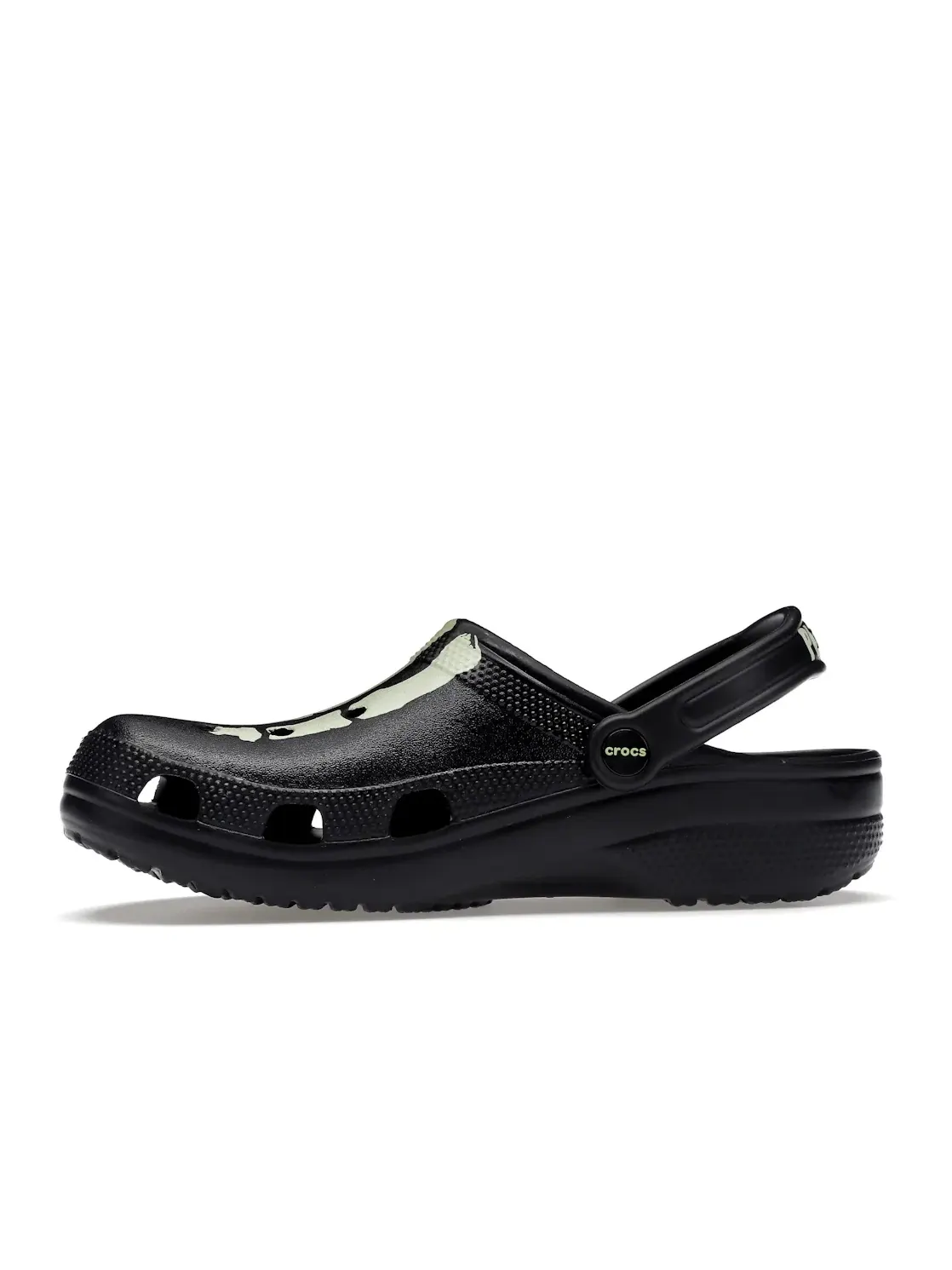 Мужские сабо-клоги с принтом скелета Crocs Classic Clog — изображение 3 из 4, черный