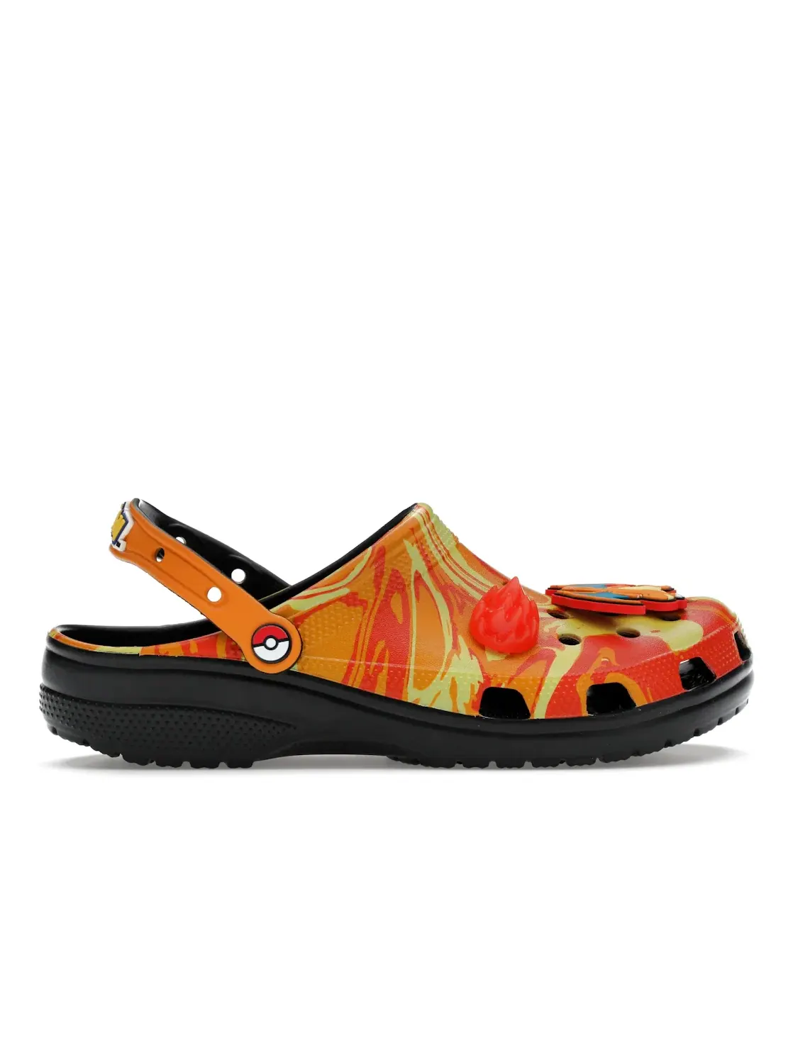 Мужские сабо-клоги с принтом Crocs Classic Clog Pokemon Charizard Crocs — изображение 1 из 4, красный