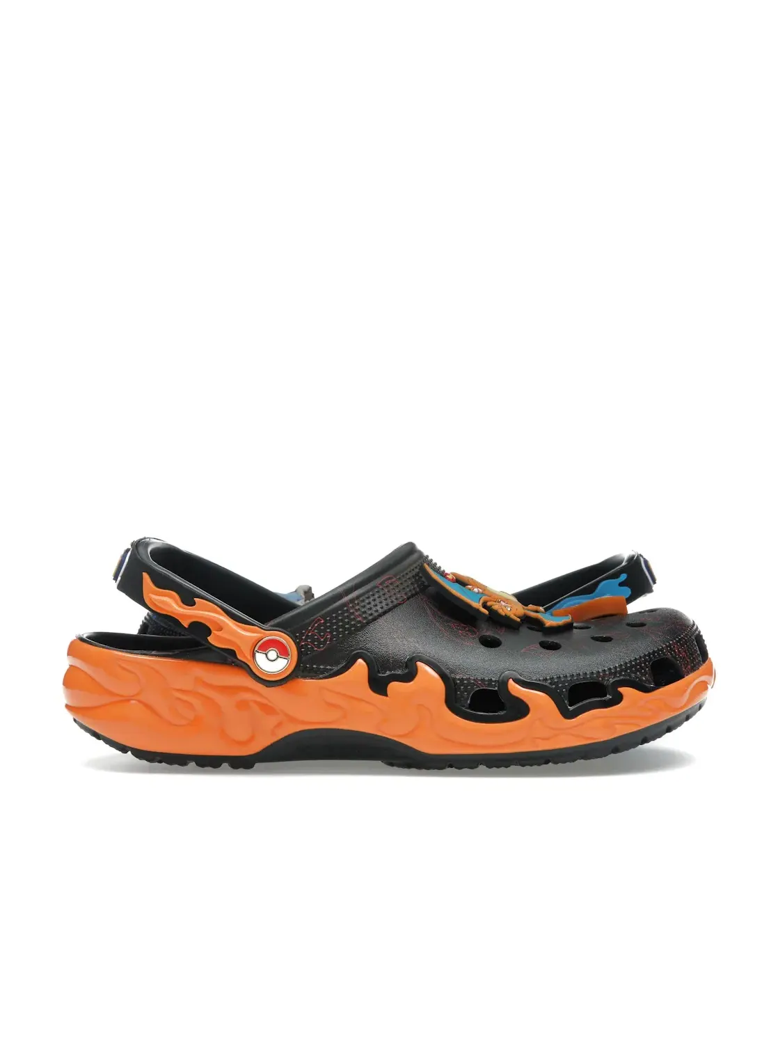 Мужские сабо-клоги Crocs Classic Clog с принтом Pokémon Charizard vs. Blastoise — изображение 1 из 4, синий