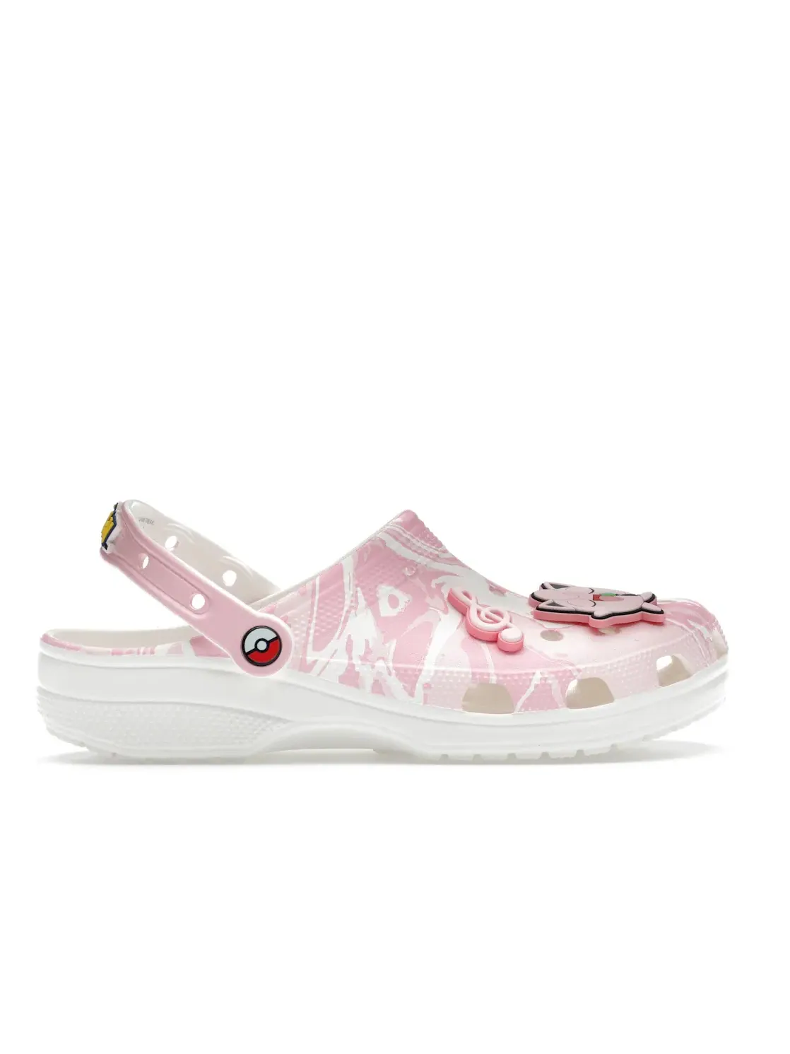 Мужские сабо-клоги Pokémon Jigglypuff Crocs — изображение 1 из 4, розовый белый
