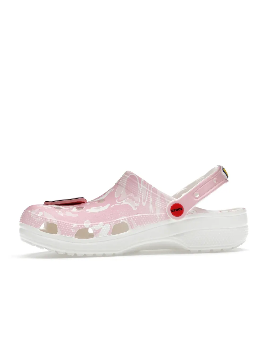 Мужские сабо-клоги Pokémon Jigglypuff Crocs — изображение 3 из 4, розовый белый