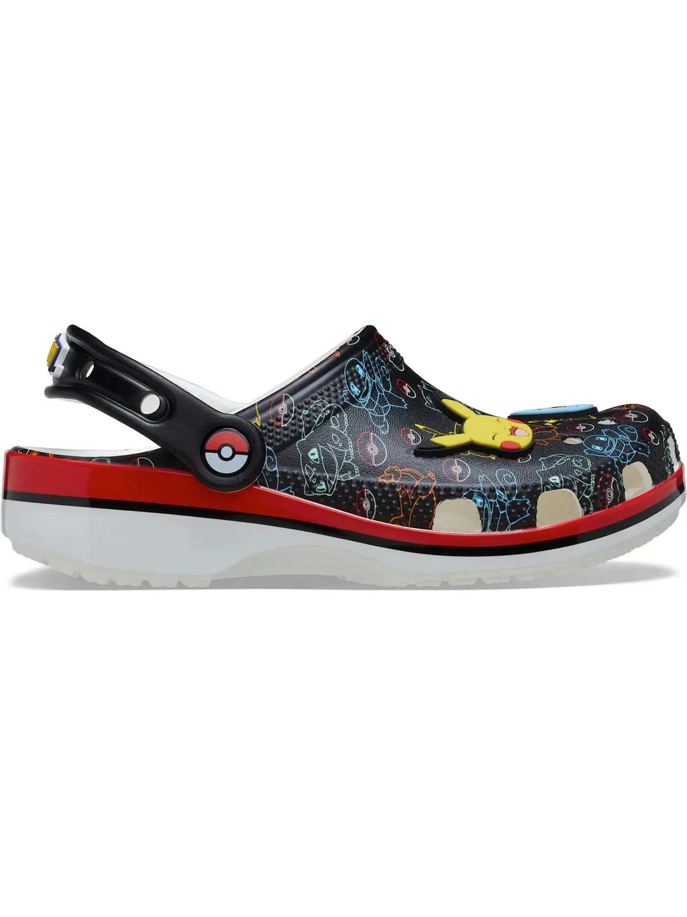 Детские сабо-клоги с принтом Pokémon Starters Crocs — изображение 1 из 2, черный мульти