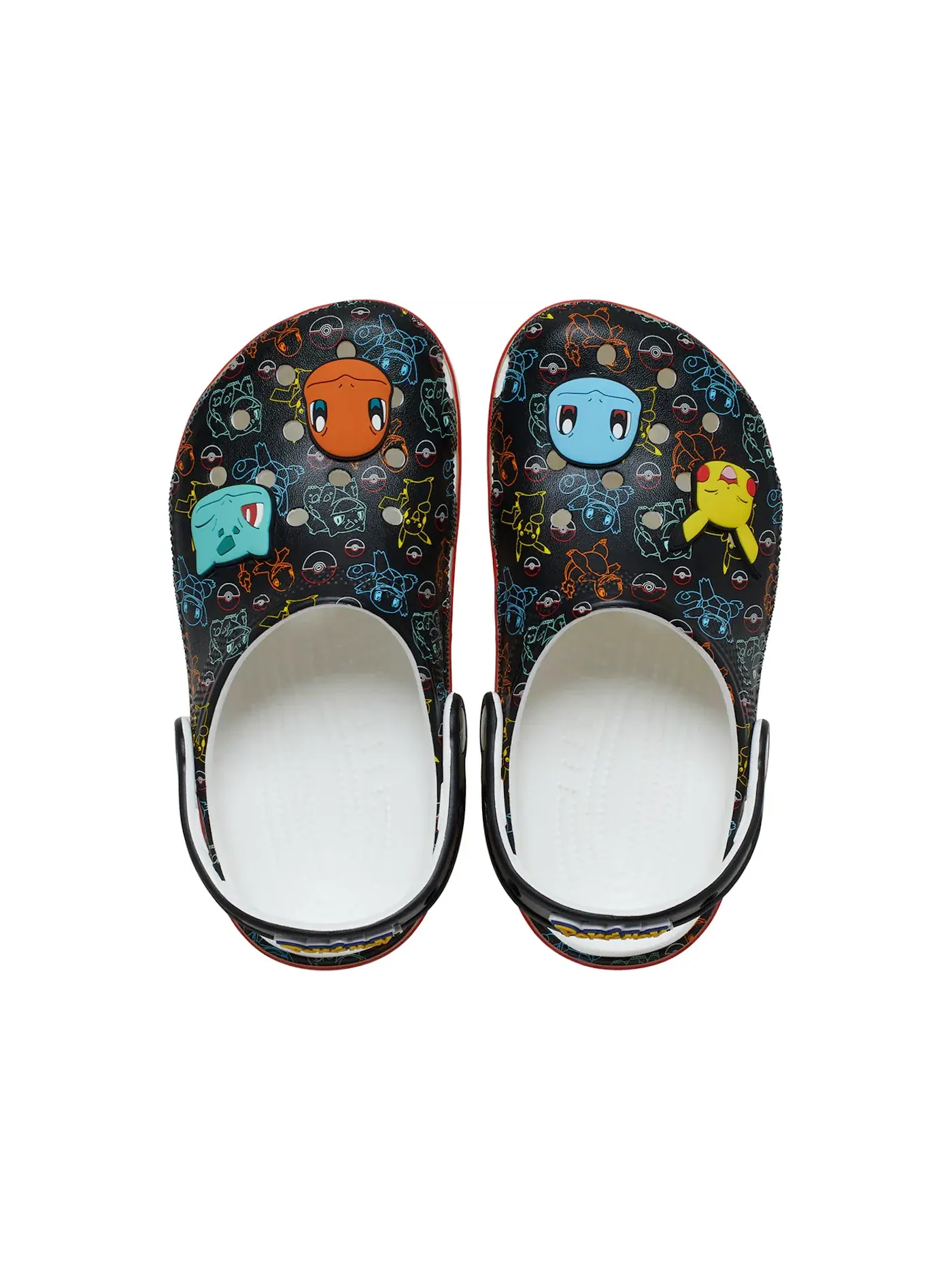 Детские сабо-клоги с принтом Pokémon Starters Crocs — изображение 2 из 2, черный мульти