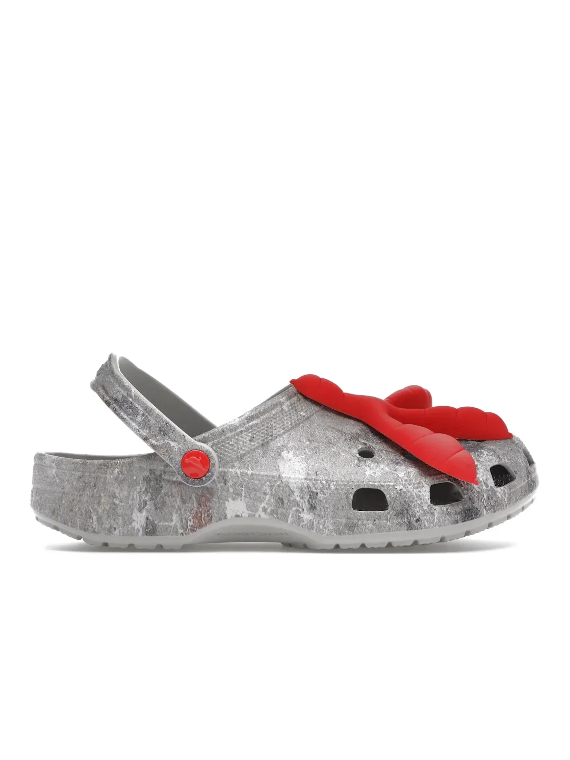 Мужские сабо с принтом Staple Sidewalk Luxe Crocs — изображение 1 из 4, серый/красный