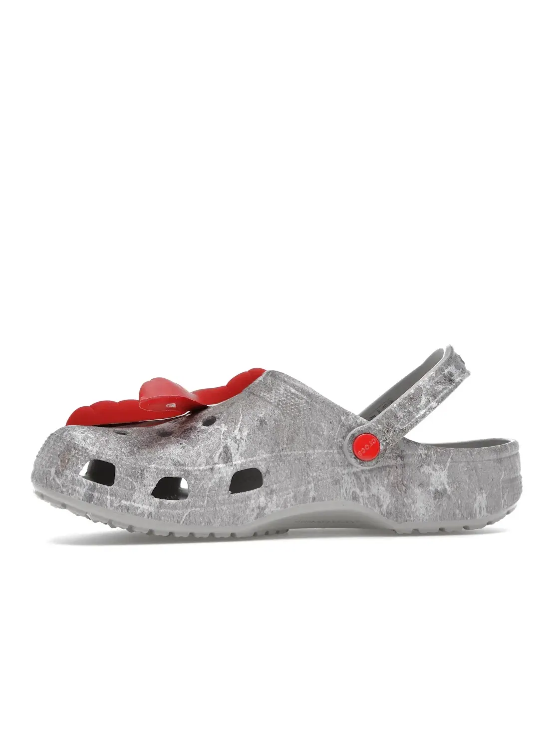 Мужские сабо с принтом Staple Sidewalk Luxe Crocs — изображение 3 из 4, серый/красный