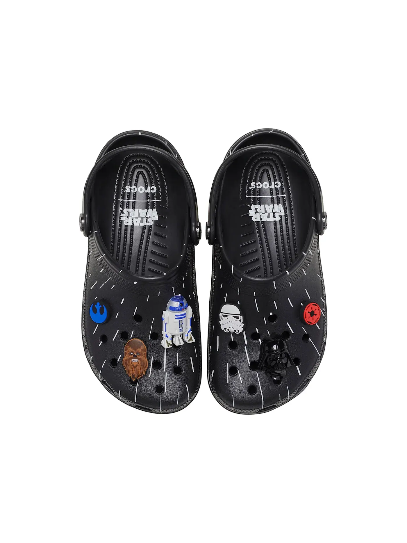 Мужские сабо Classic Clog Star Wars Hyperspace Crocs — изображение 2 из 2, черный/белый