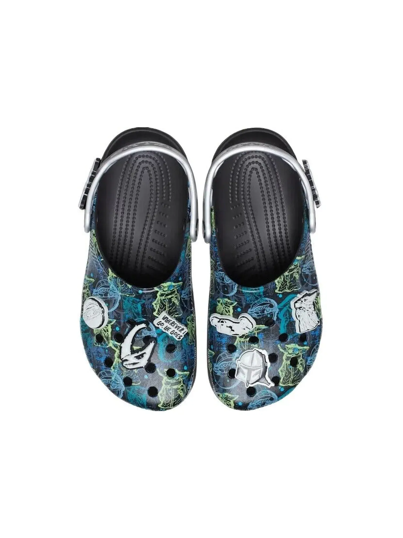 Мужские клоги Classic Clog Star Wars Mandalorian Crocs — изображение 2 из 2, черный/мульти