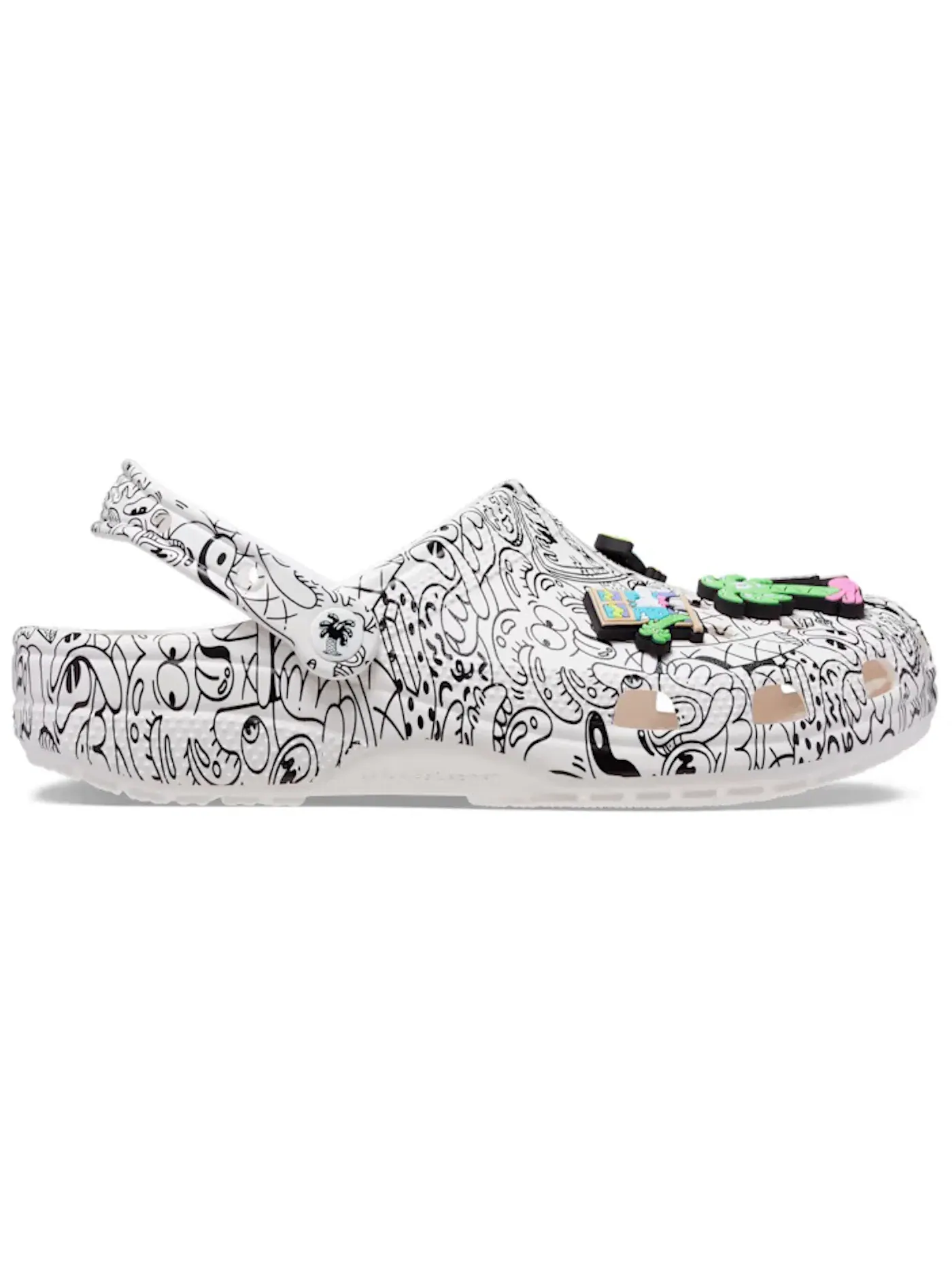 Мужские сабо-клоги Classic Clog Steven Harrington Quickstrike Crocs — изображение 1 из 2, белый/черный