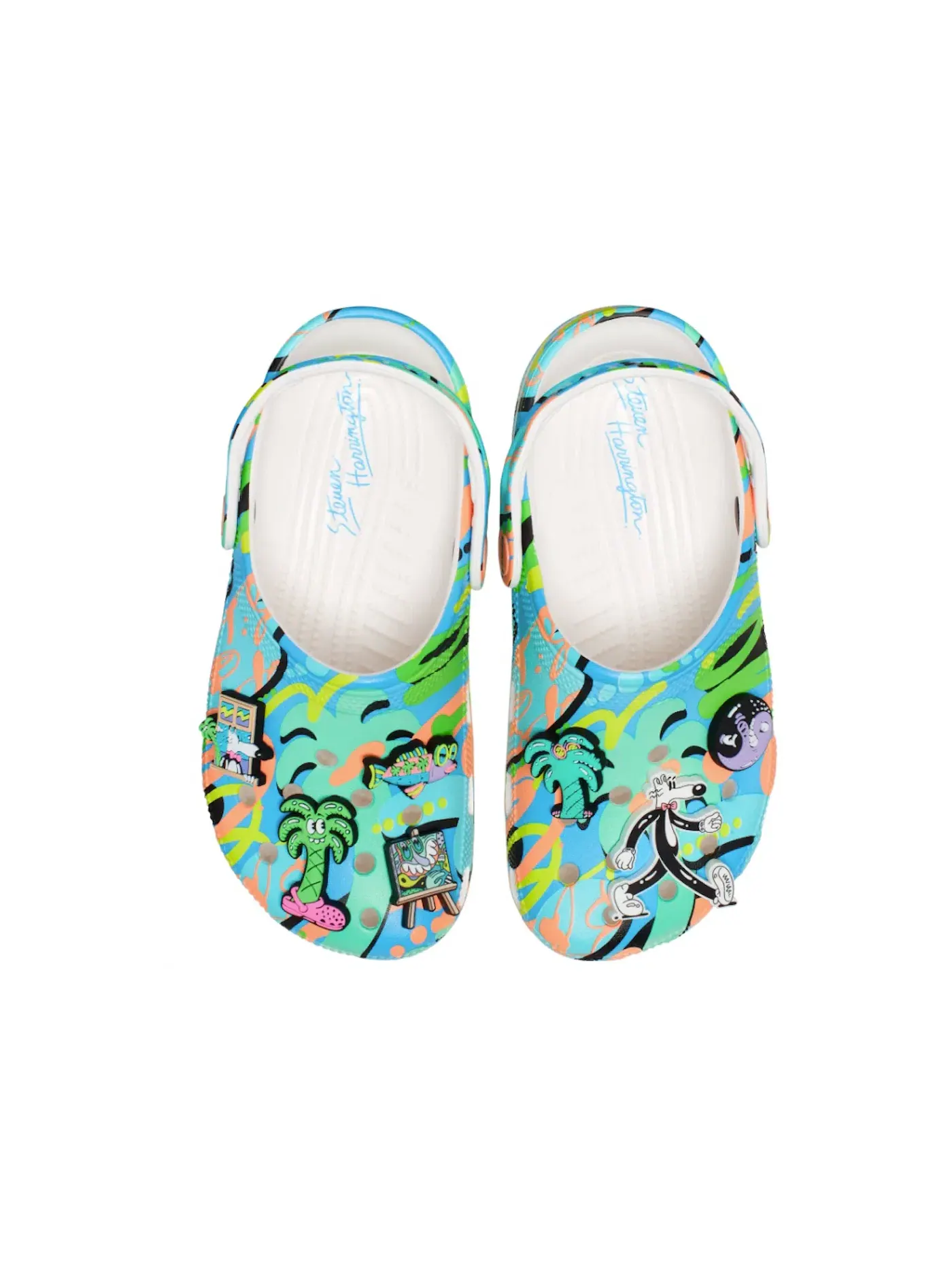Женские клоги Crocs Classic Clog Steven Harrington Quickstrike Multi — изображение 2 из 2, мульти
