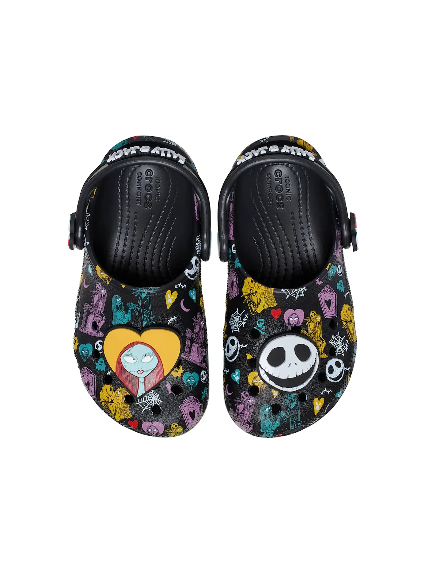 Детские клоги Classic Clog The Nightmare Before Christmas Sally & Jack Crocs — изображение 2 из 2, черный/оранжевый