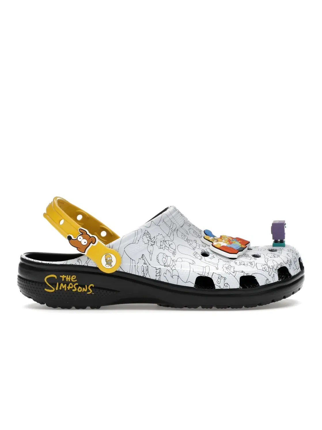 Мужские сабо Classic Clog The Simpsons Intro Sequence Crocs — изображение 1 из 4, белый/черный