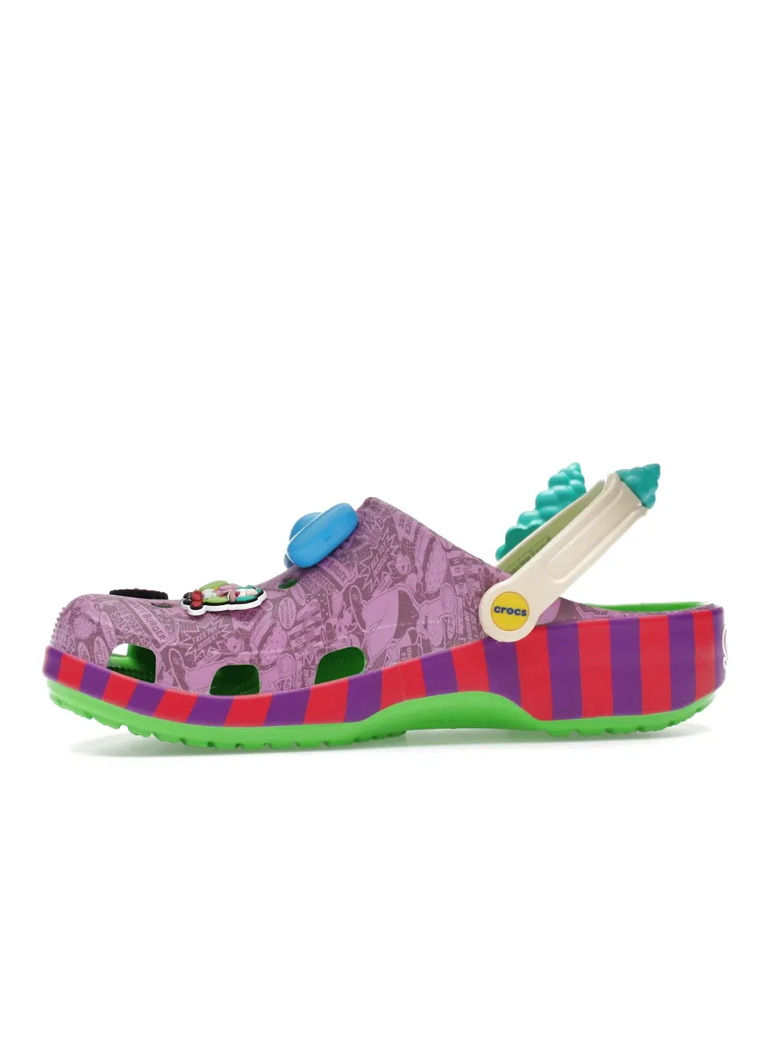 Мужские сабо с принтом The Simpsons Krusty the Clown Crocs — изображение 3 из 4, мульти