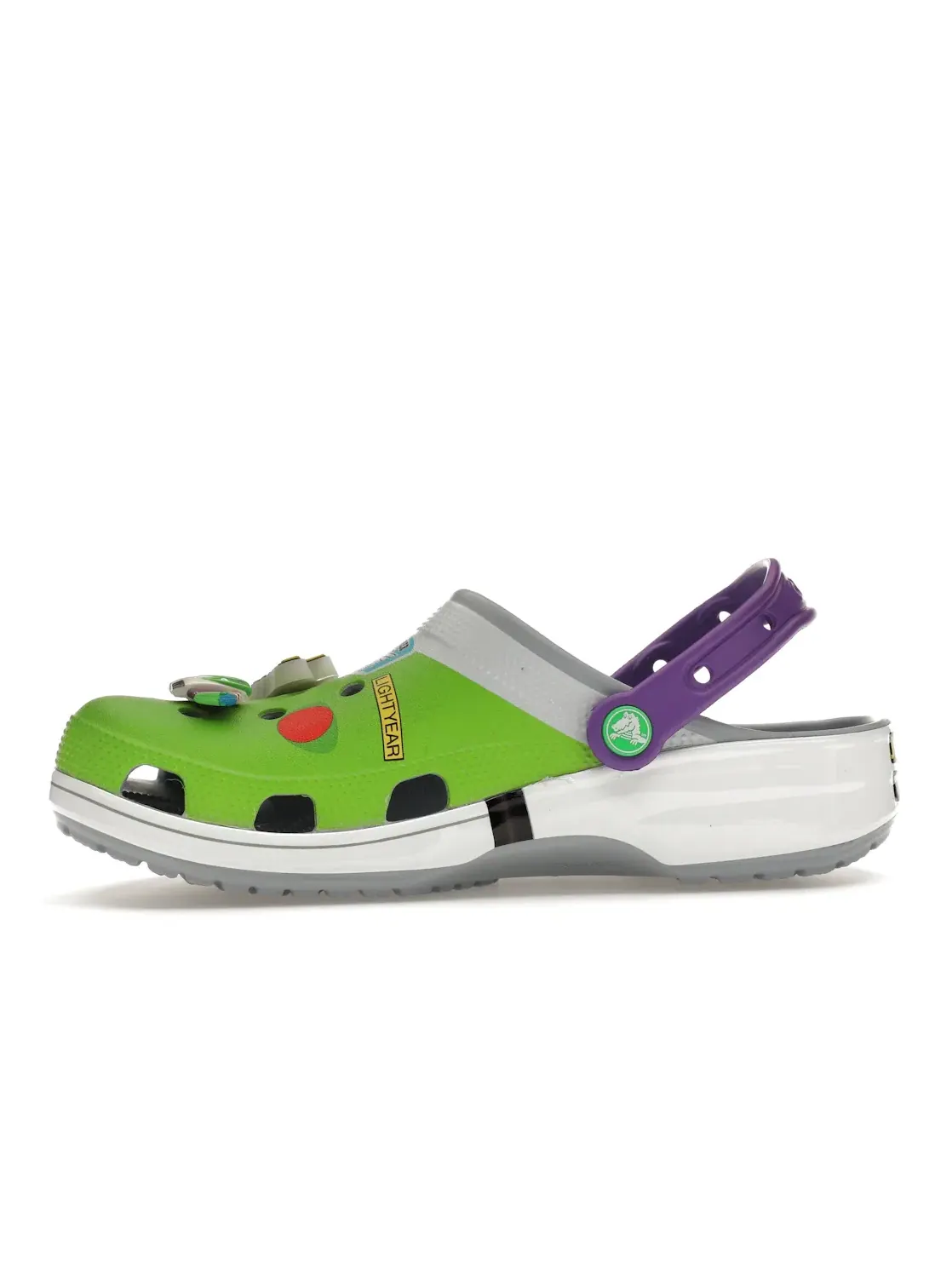 Мужские сабо с принтом Toy Story Buzz Lightyear Crocs Classic Clog — изображение 3 из 4, синий/серый
