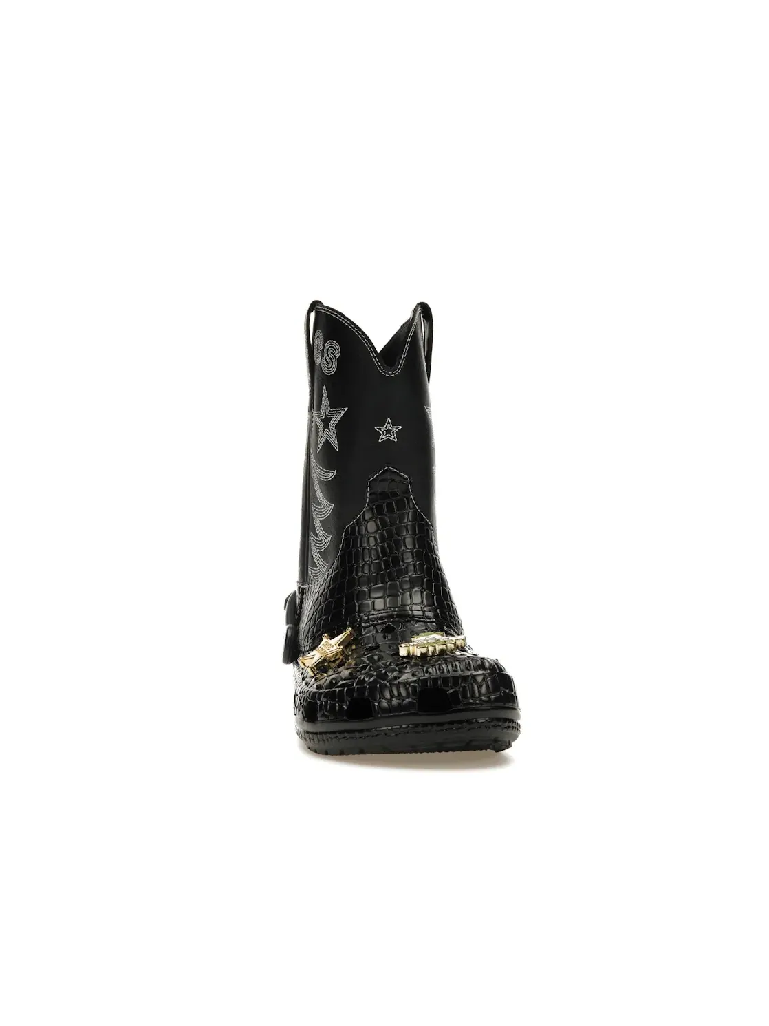 Мужские ботинки ковбойские с принтом крокодиловой кожи Crocs Classic Cowboy Boot — изображение 2 из 4, черный