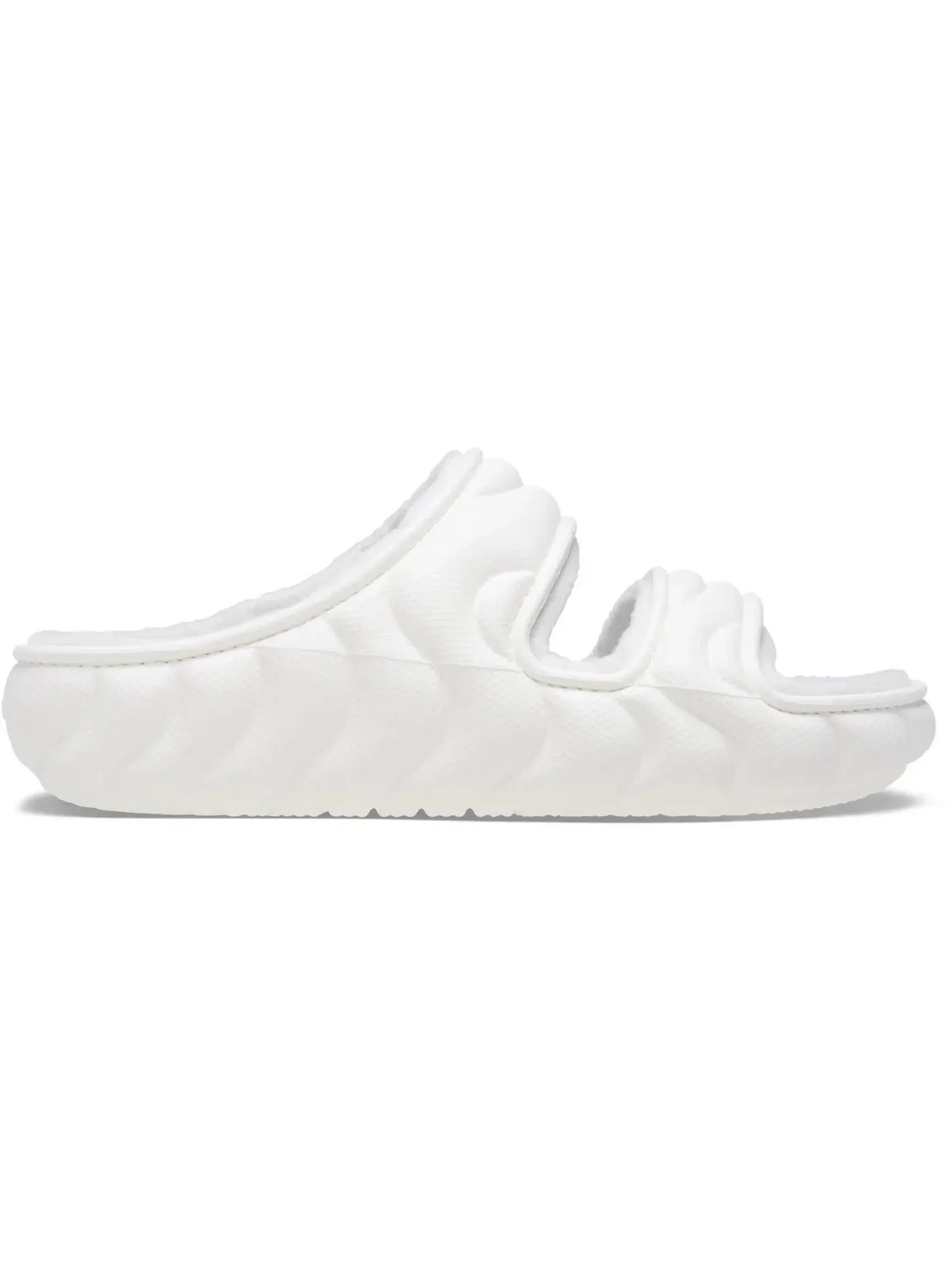 Мужские сандалии с меховой подкладкой Crocs Classic Cozzzy Overpuff Sandal — изображение 1 из 1, белый