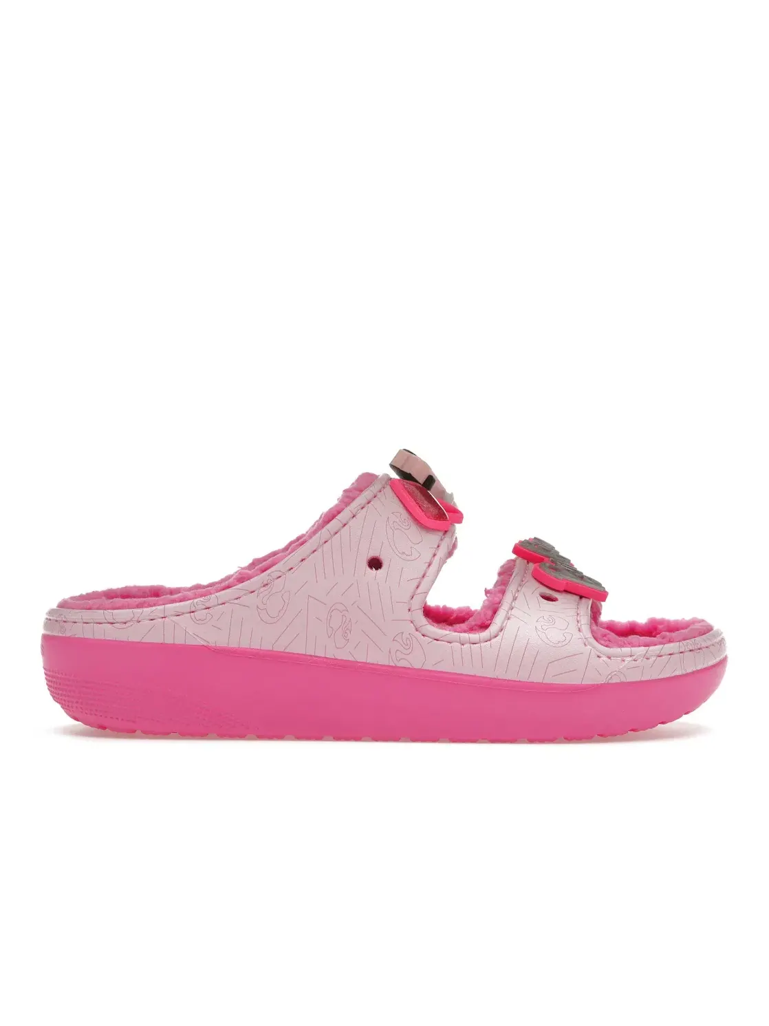 Женские сандалии-слайды с мехом Cozzzy Sandal Crocs — изображение 1 из 4, розовый светлый розовый