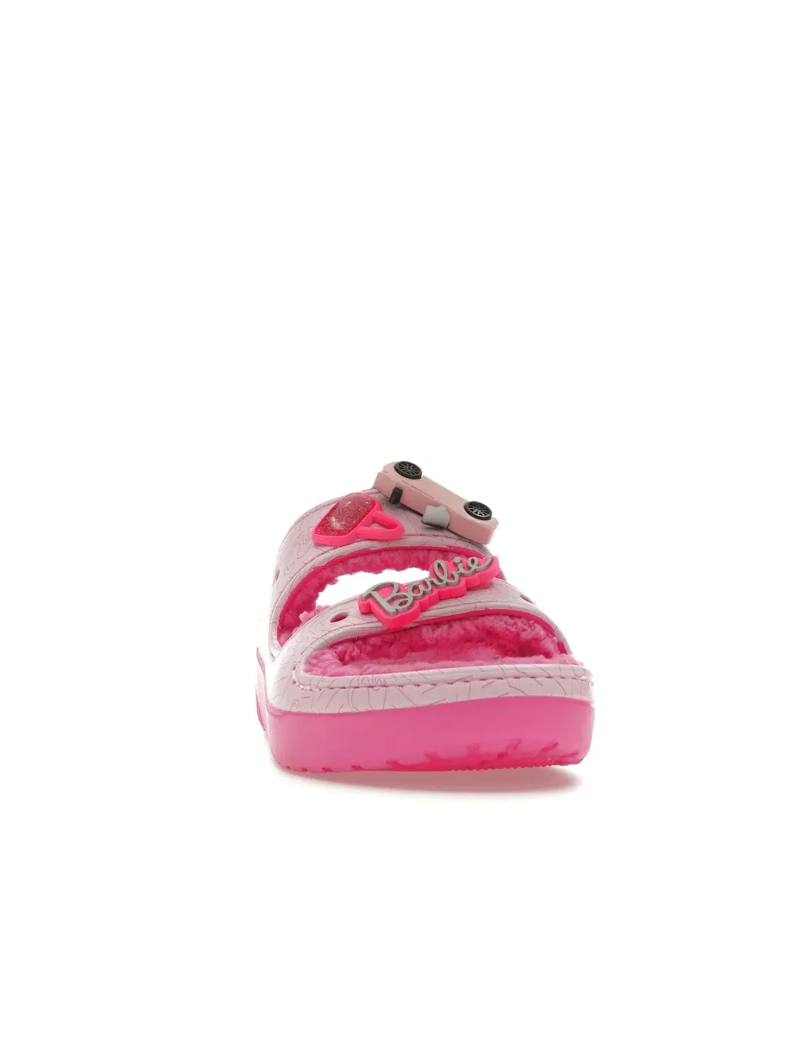 Женские сандалии-слайды с мехом Cozzzy Sandal Crocs — изображение 2 из 4, розовый светлый розовый