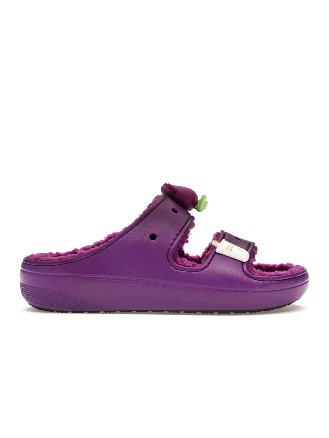 Мужские сандалии с отделкой из искусственного меха с принтом Grimace Crocs Classic Cozzzy Sandal — изображение 1 из 4