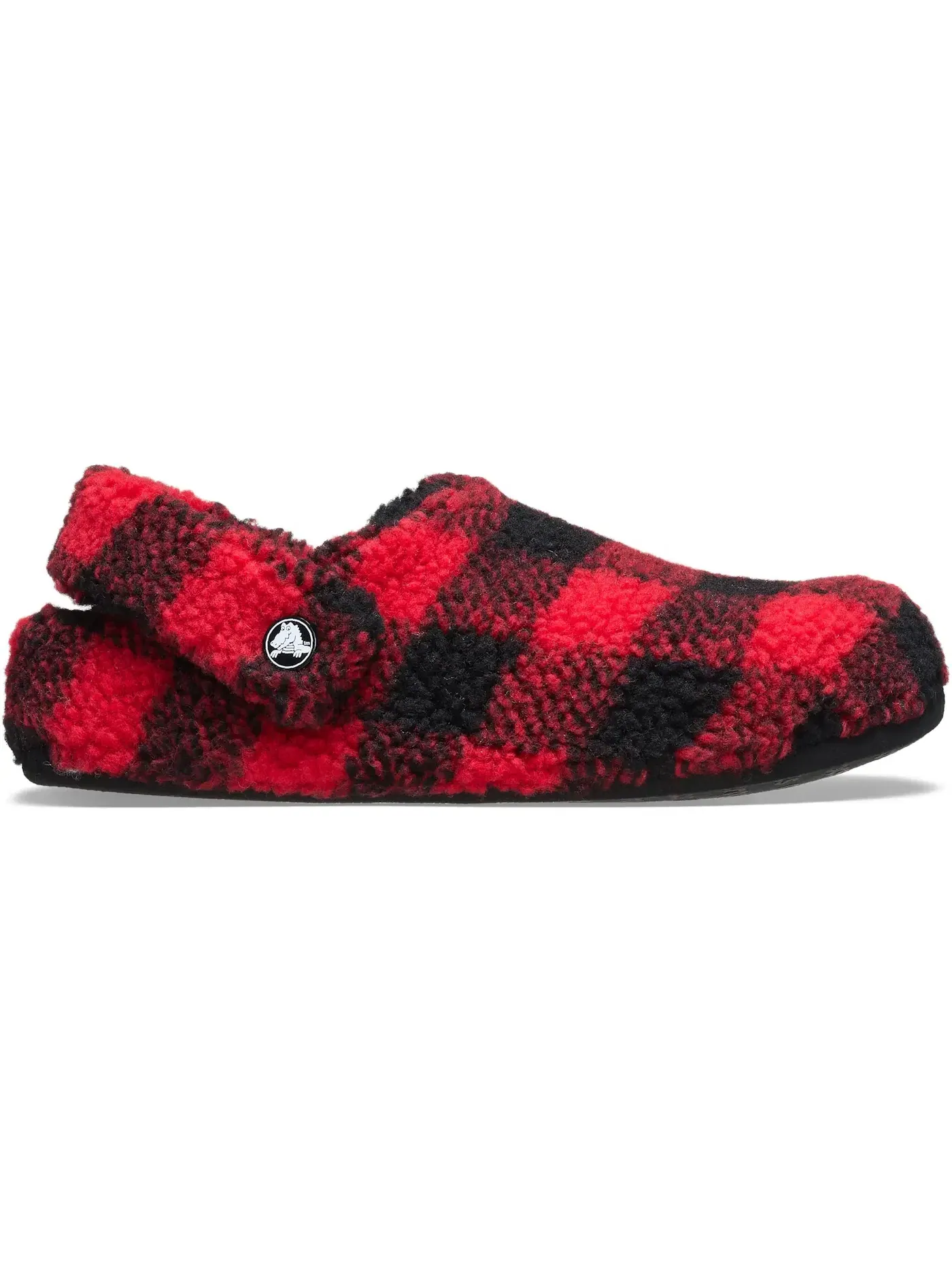 Мужские тапочки с принтом Crocs Classic Cozzzy Slipper — изображение 1 из 1, красный/черный