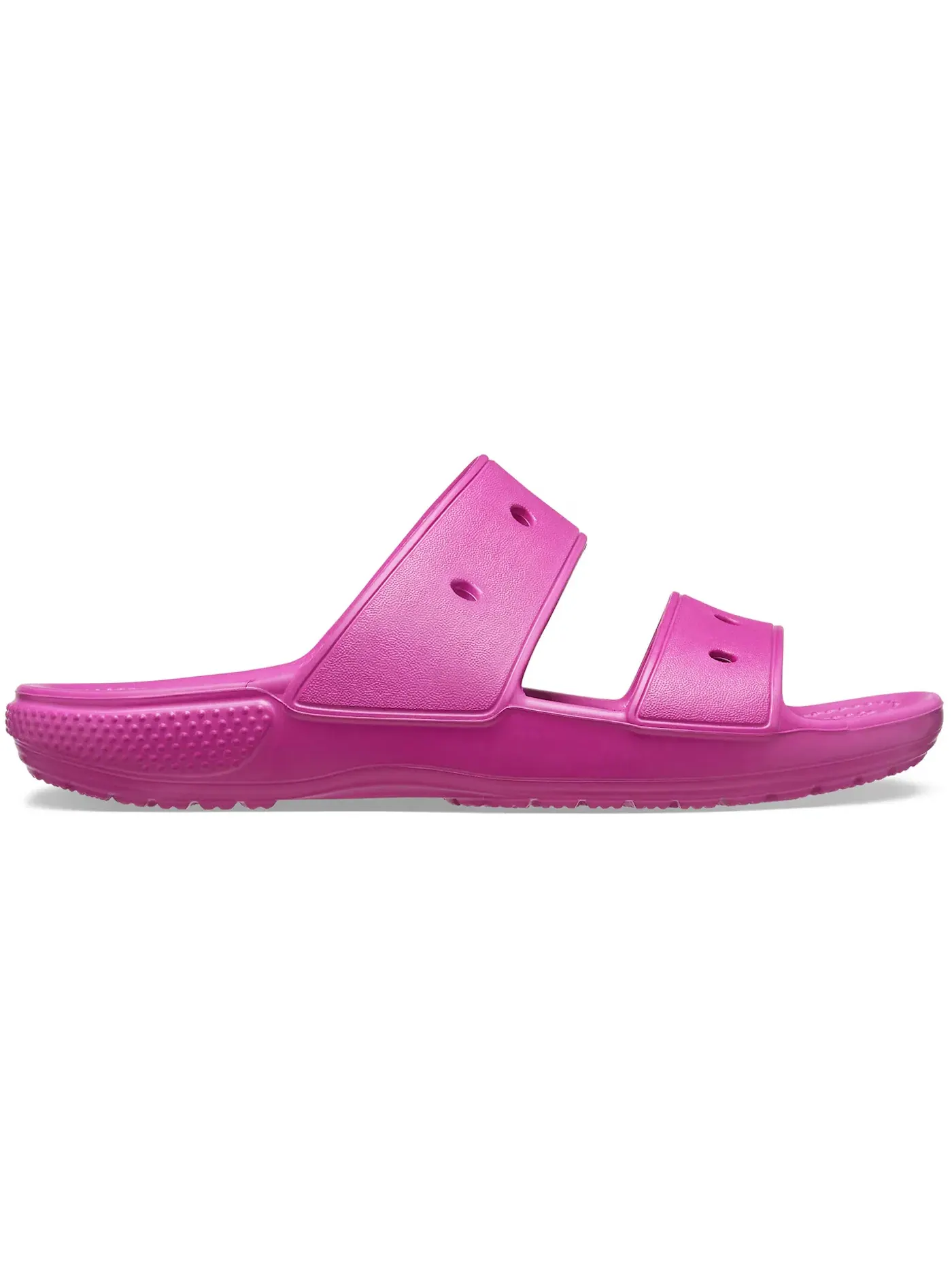 Мужские сандалии-слайды с двумя ремешками Crocs Classic Double Band Slide Sandals, Fuchsia Fun — изображение 1 из 1