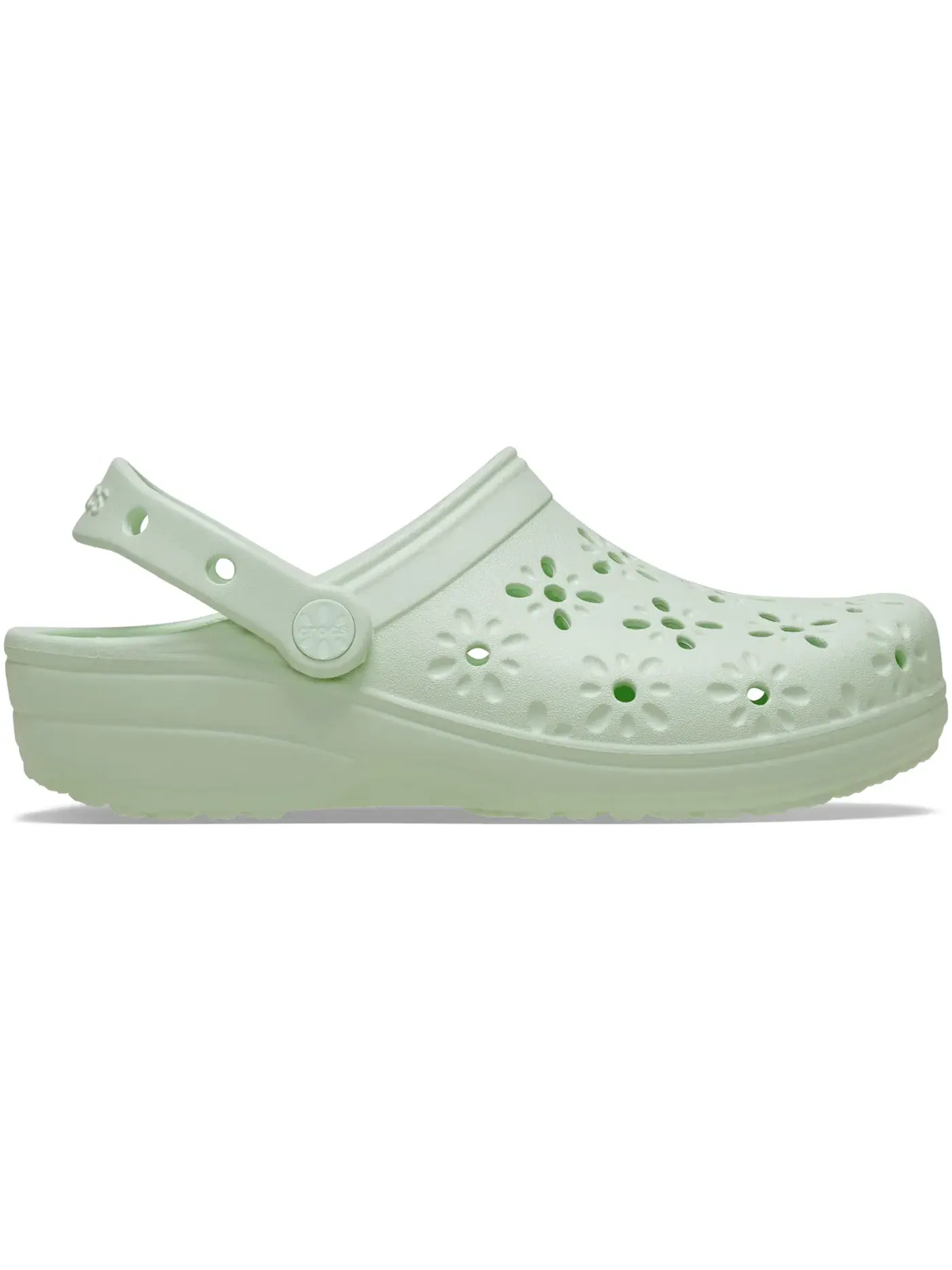 Мужские клоги с цветочным вырезом Crocs Classic Floral Cut-Out Clog Crocs, Jade Tint — изображение 1 из 1