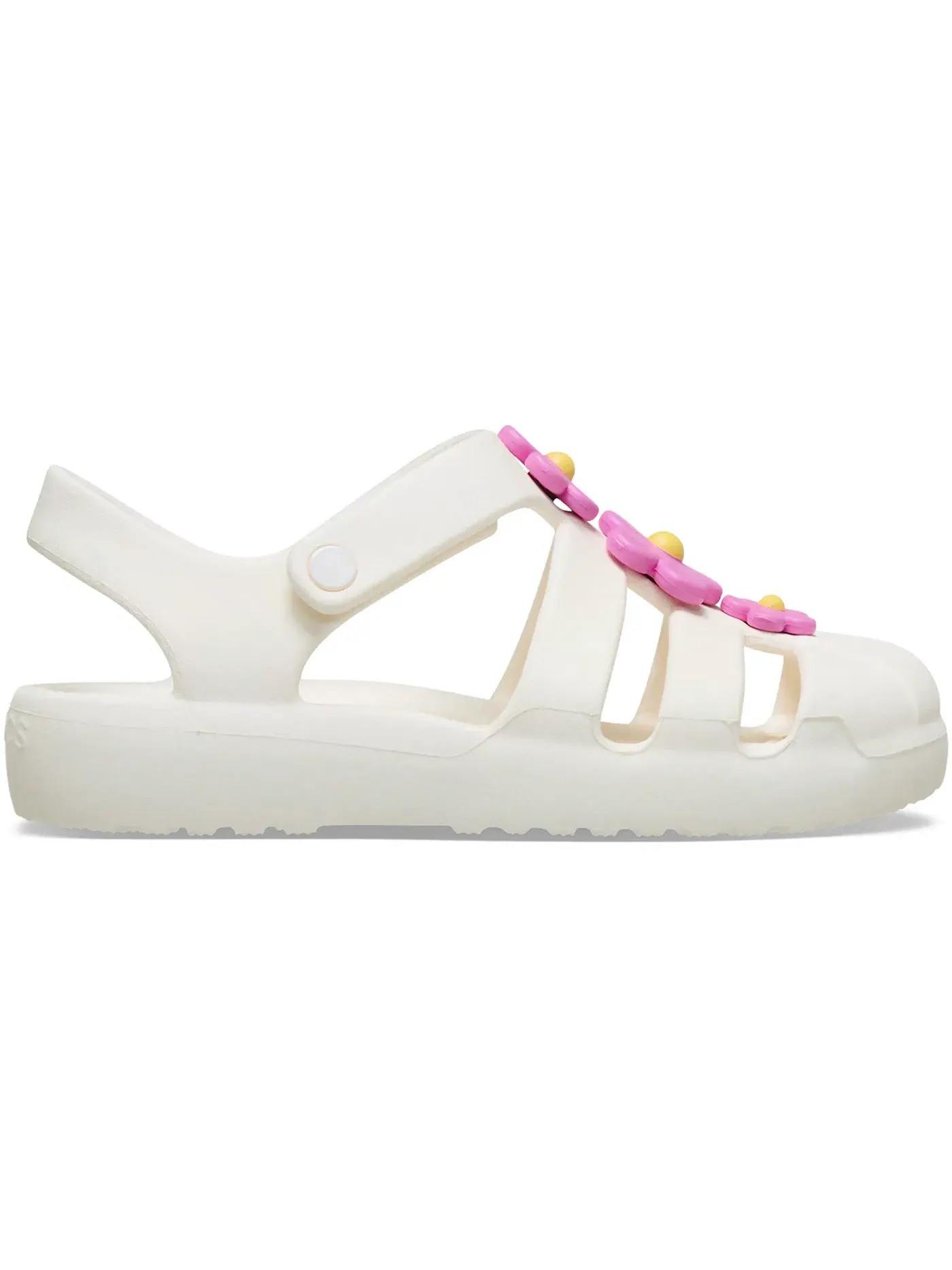 Детские сандалии с принтом Crocs Classic Flower Fisherman Sandal Crocs — изображение 1 из 1, мел