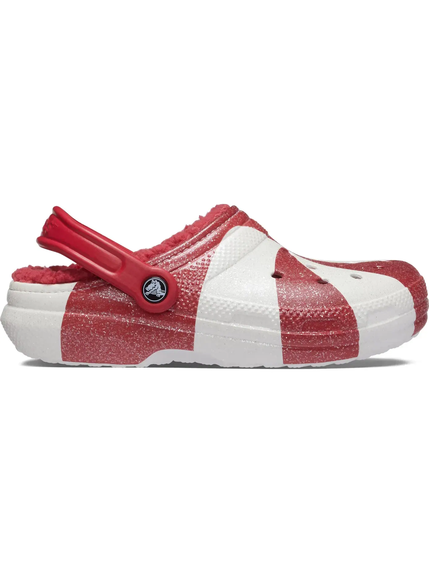 Мужские сабо с мехом Crocs Classic Lined Clog Crocs — изображение 1 из 1, белый/красный