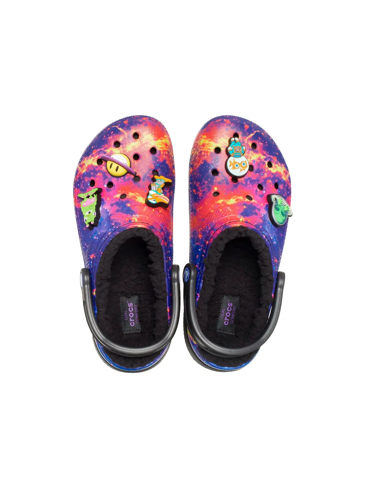 Мужские сабо на подкладке Area 54 Galaxy Crocs — изображение 2 из 2, мульти/черный