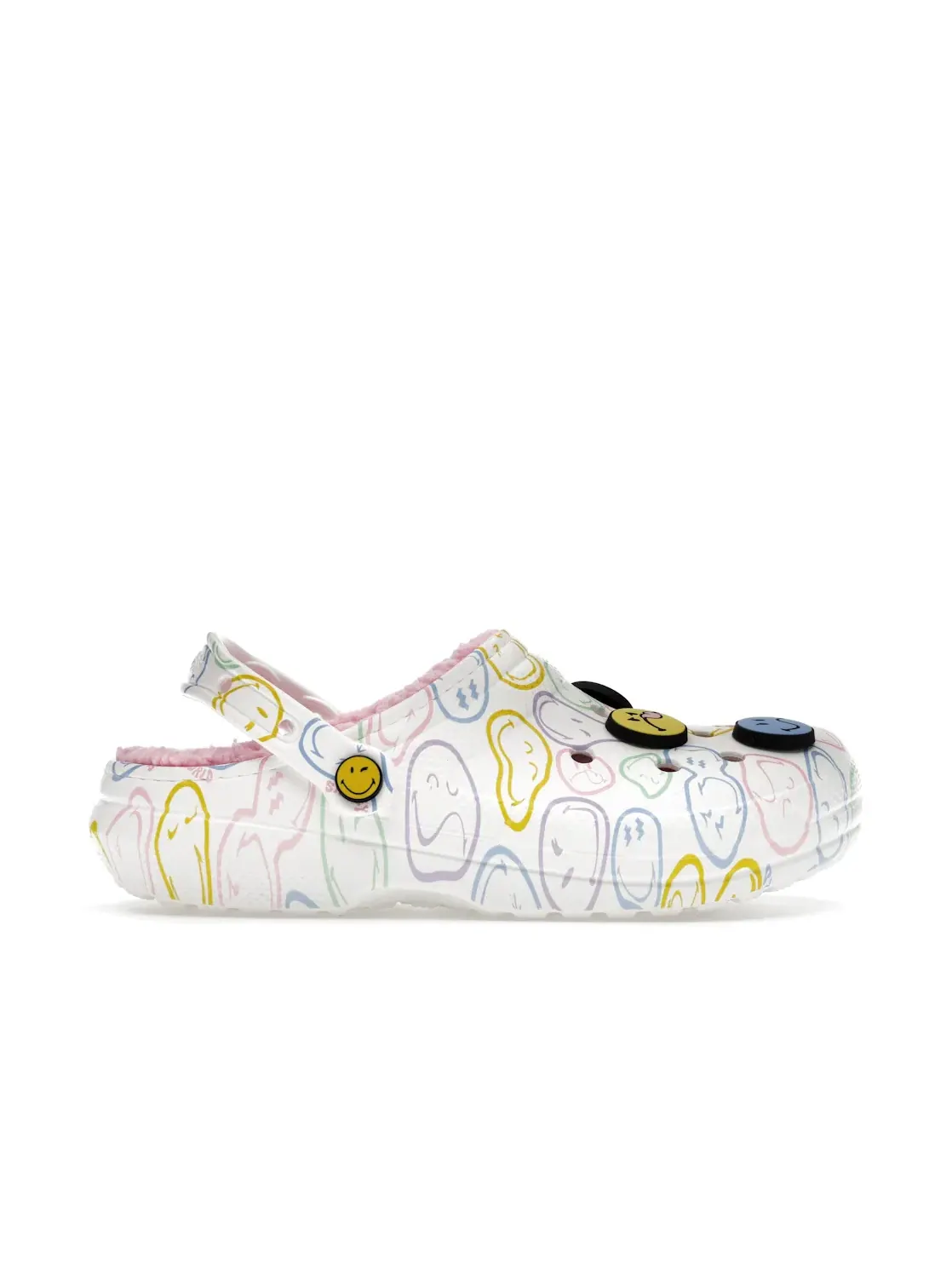 Мужские сабо с меховой подкладкой Crocs Classic Lined Clog SmileyWorld — изображение 1 из 4, мульти