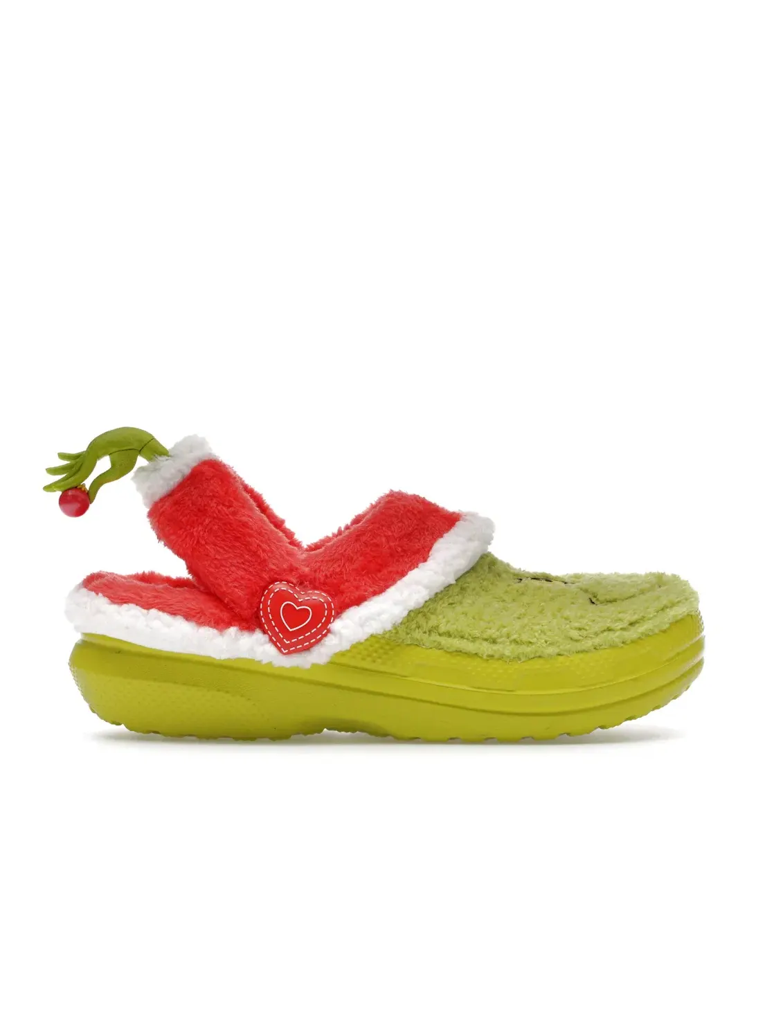 Мужские сабо-клоги с подкладкой The Grinch Crocs — изображение 1 из 4, красный/белый