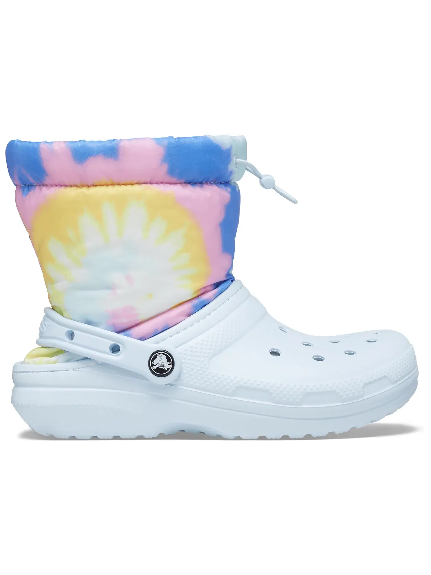 Детские утепленные сапоги с принтом Crocs Classic Lined Neo Puff Boot Tie Dye Crocs — изображение 1 из 1