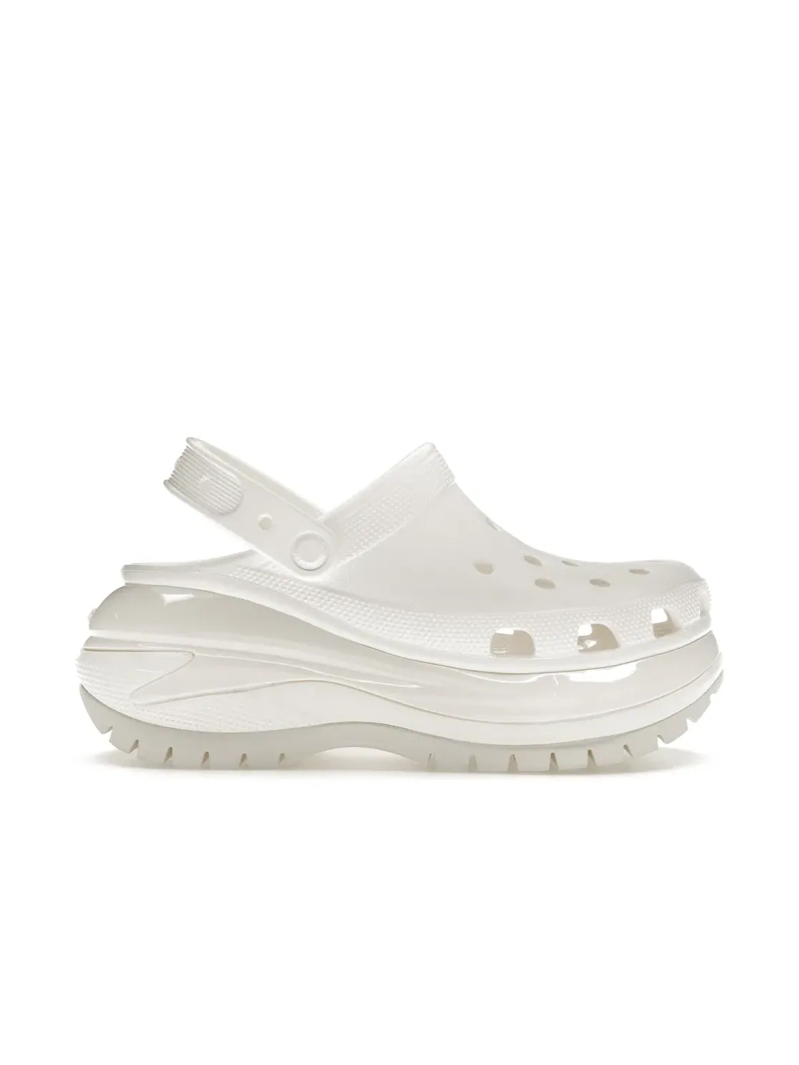 Женские сабо на платформе Mega Crush Clog Crocs — изображение 1 из 4, белый