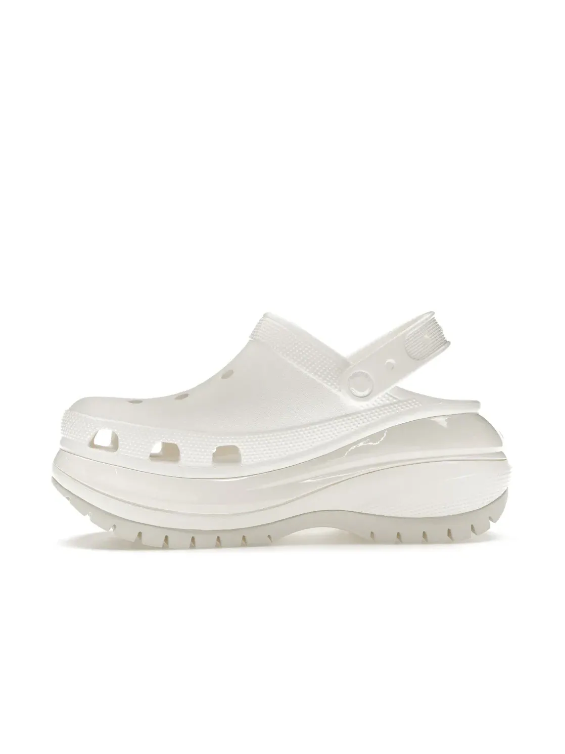 Женские сабо на платформе Mega Crush Clog Crocs — изображение 3 из 4, белый