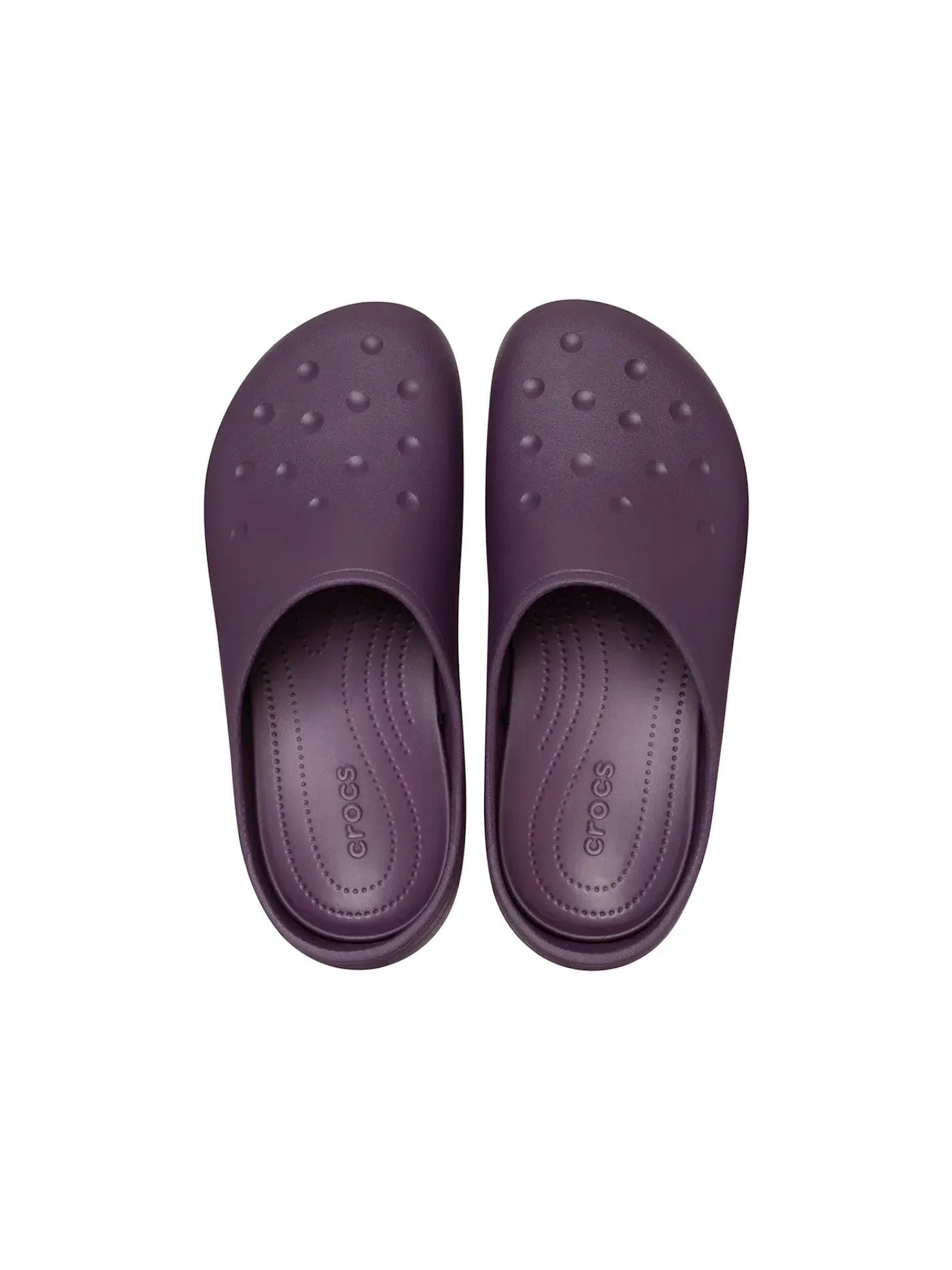 Мужские сабо с меховой отделкой Crocs Classic Quiet Clog — изображение 2 из 2, фиолетовый