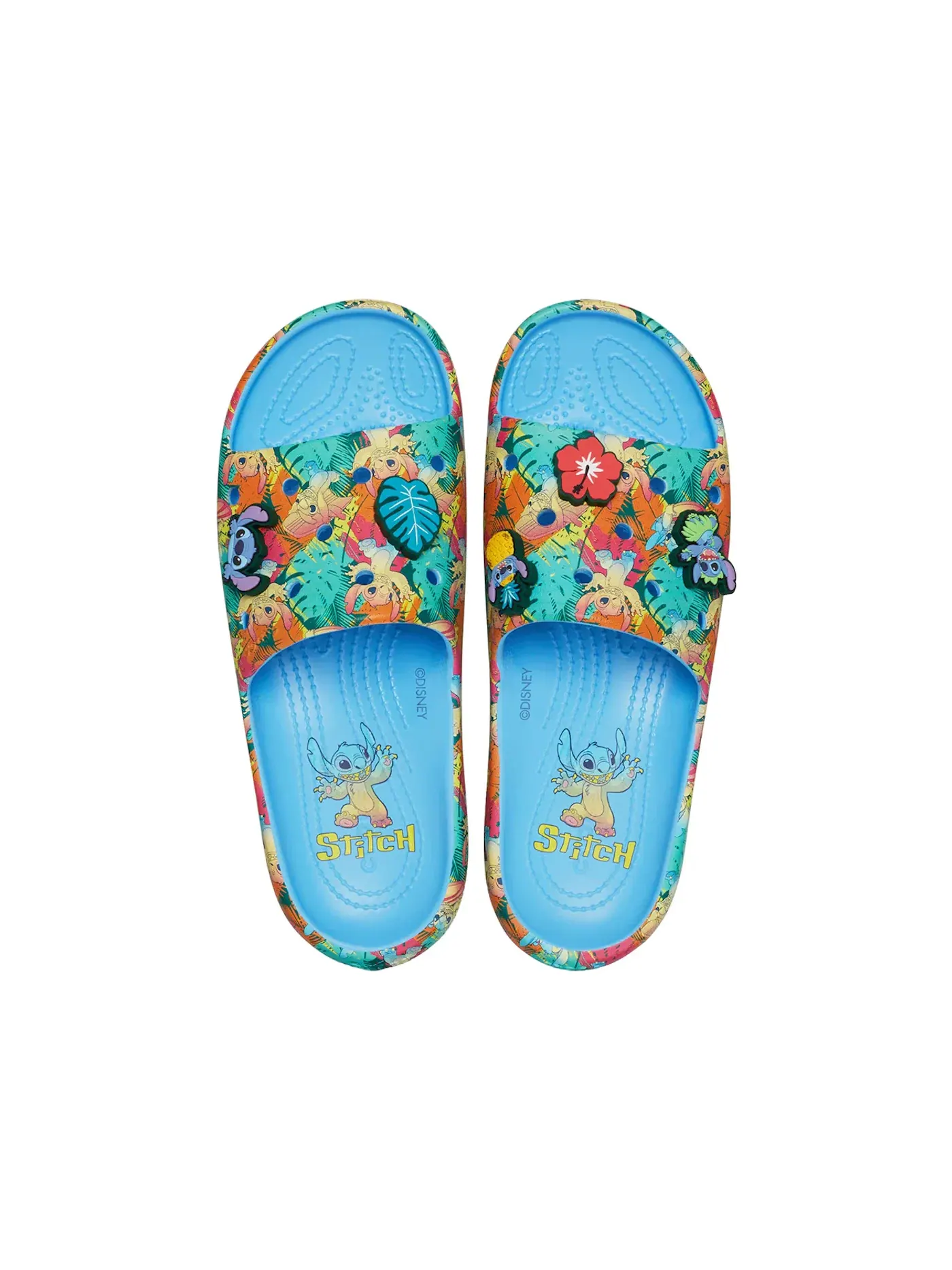 Мужские шлепанцы с принтом Crocs Classic Slide Disney Stitch Crocs — изображение 2 из 2, голубой