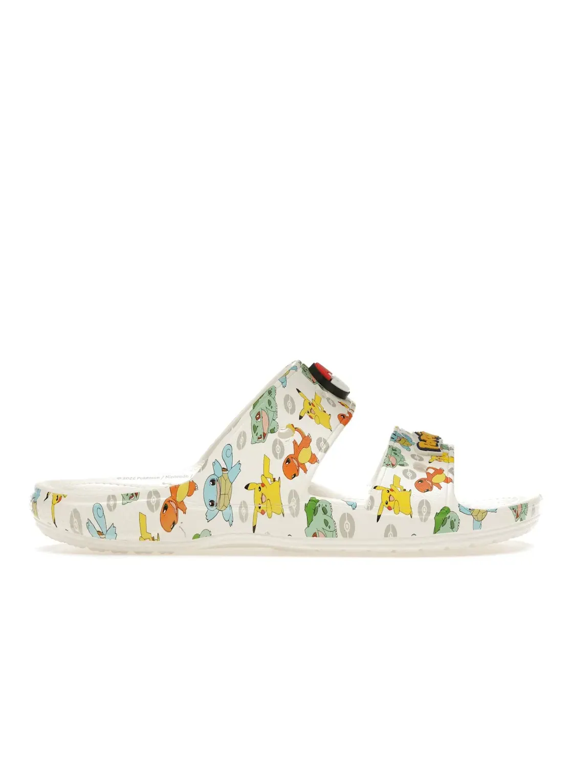 Мужские сланцы с принтом Pokemon Crocs Classic Slide — изображение 1 из 4, белый/мульти