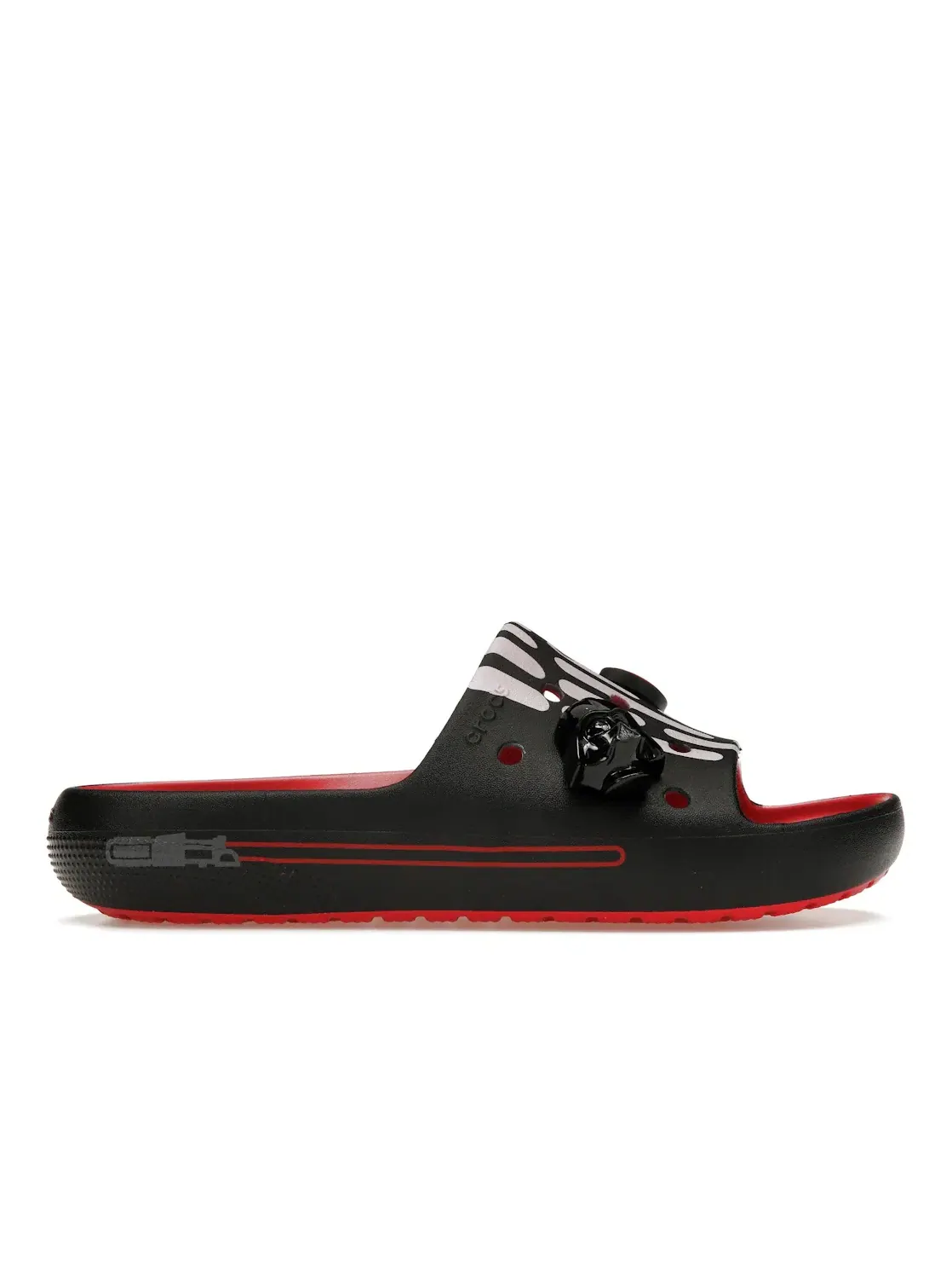 Мужские шлепанцы с длинным рукавом? Нет, шлепанцы с принтом Darth Vader Crocs — изображение 1 из 4, черный/красный