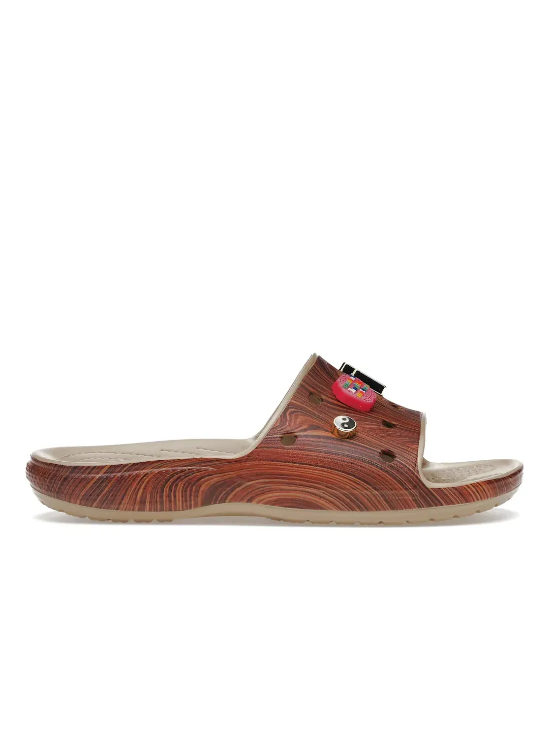 Женские сланцы с текстурой дерева Crocs Classic Slide SZA Wood Grain — изображение 1 из 4, светлый коричневый