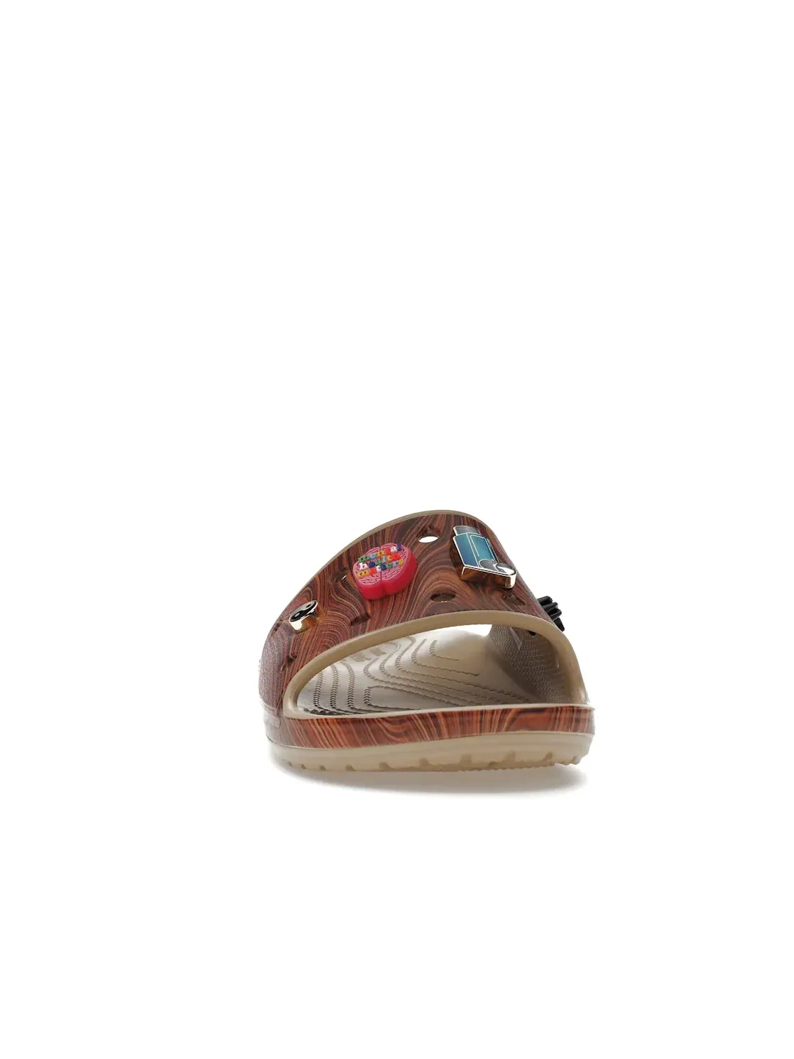 Женские сланцы с текстурой дерева Crocs Classic Slide SZA Wood Grain — изображение 2 из 4, светлый коричневый